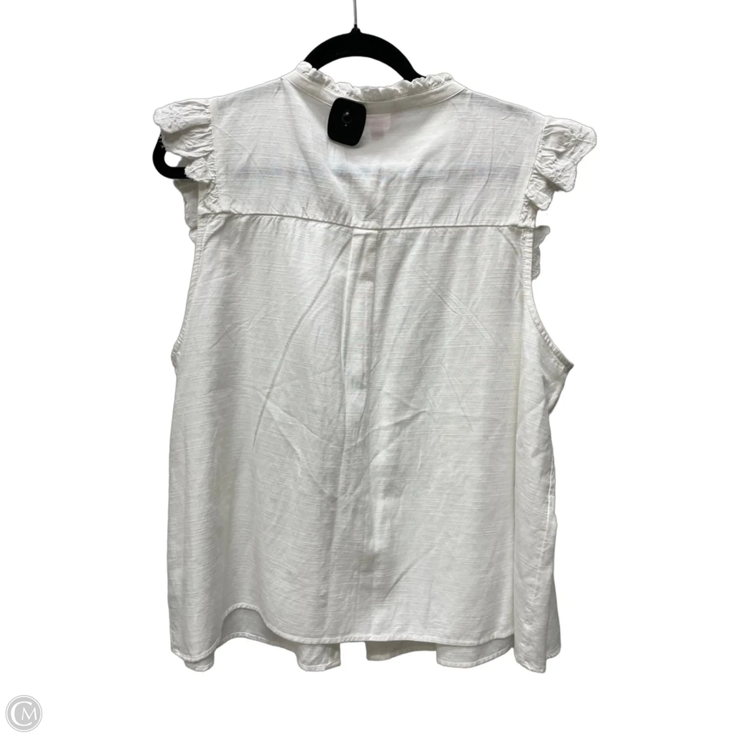 Top Sleeveless By Lc Lauren Conrad In White, Size: 1x