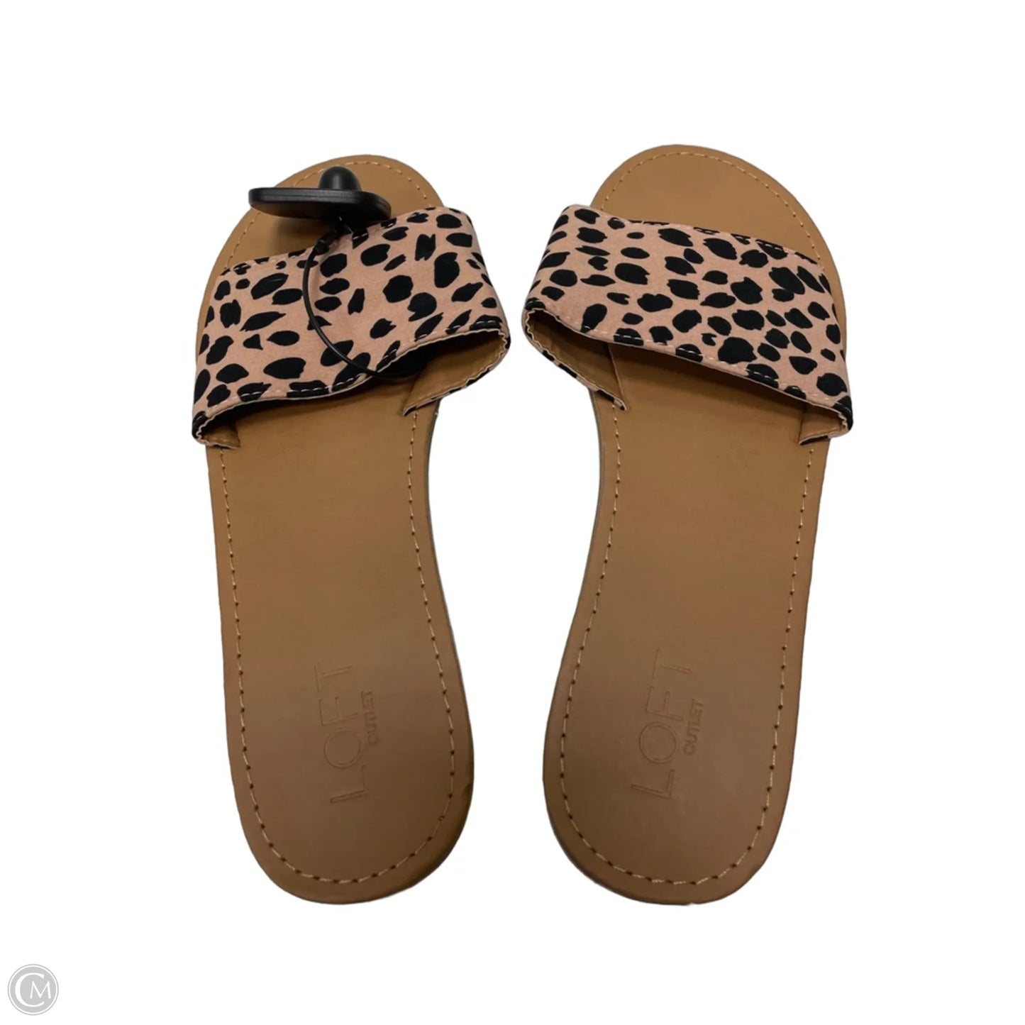 Sandals Flats By Loft In Animal Print, Size: 10