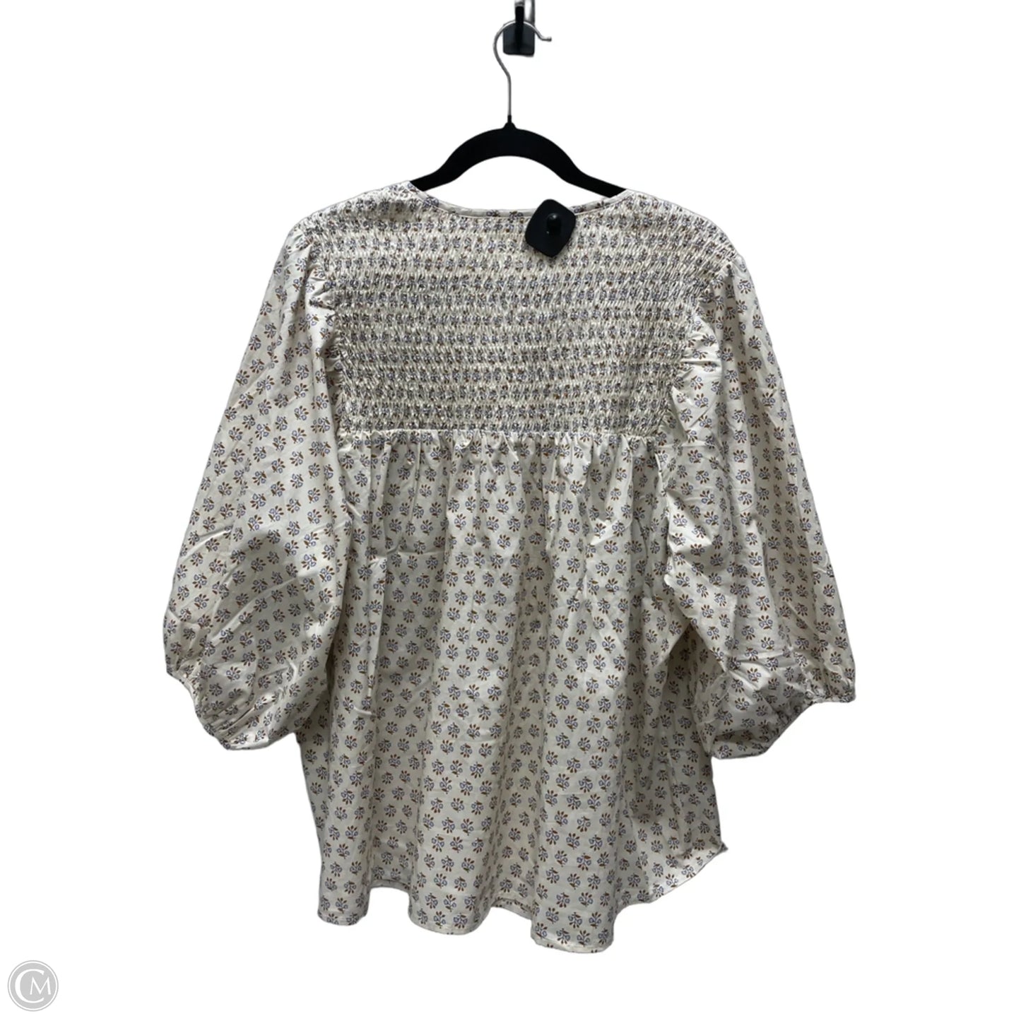 Blouse Short Sleeve By Chicsoul In Floral Print, Size: 2x