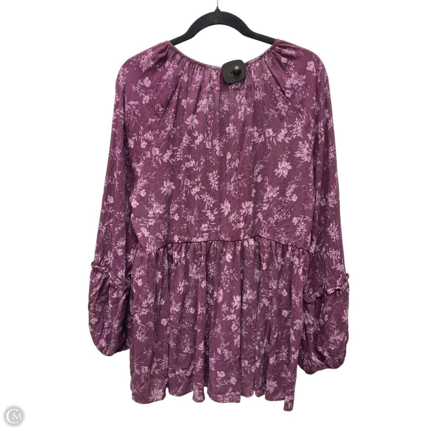 Blouse Long Sleeve By Torrid In Floral Print, Size: 2x