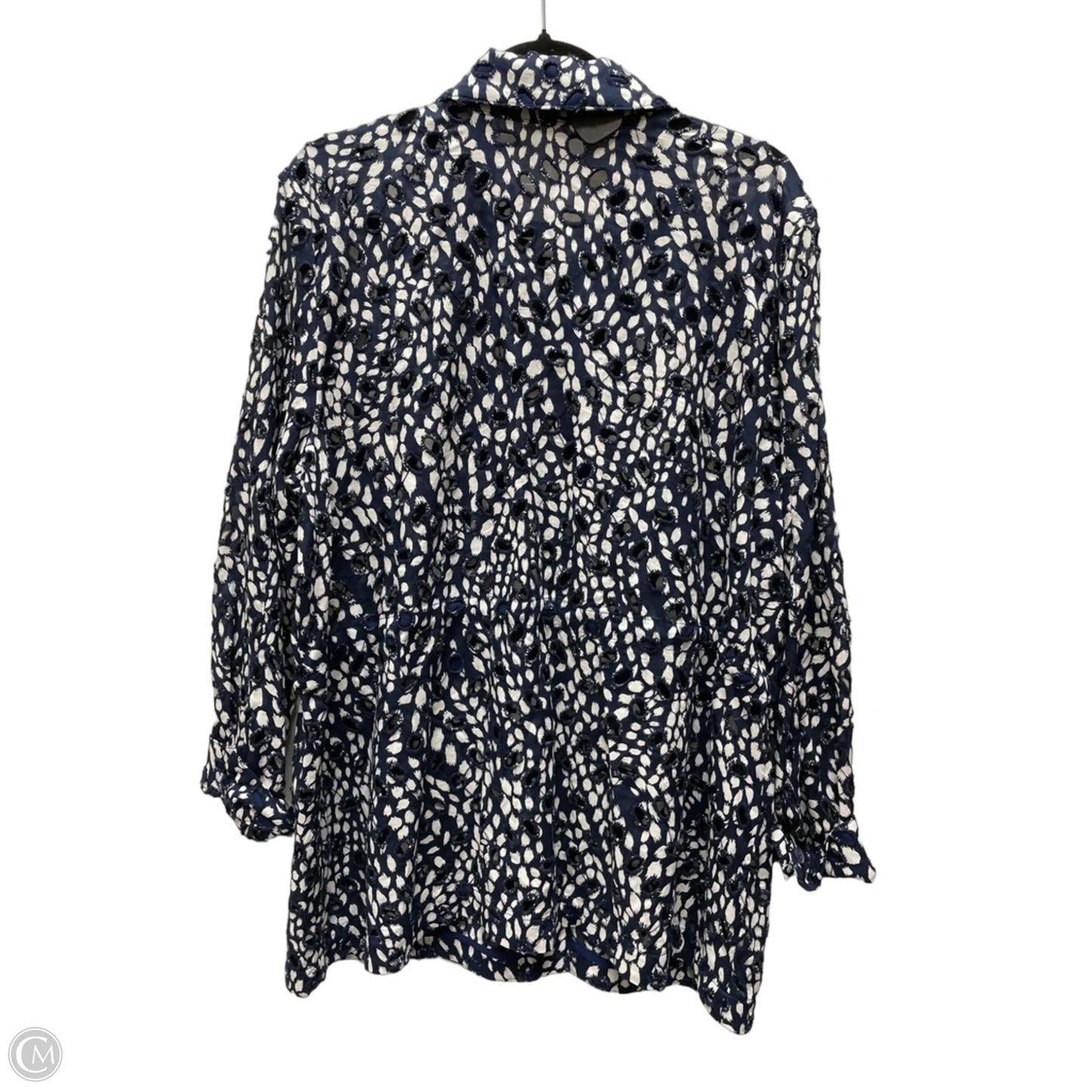 Jacket Other By Simply Vera In Blue & White, Size: Xl