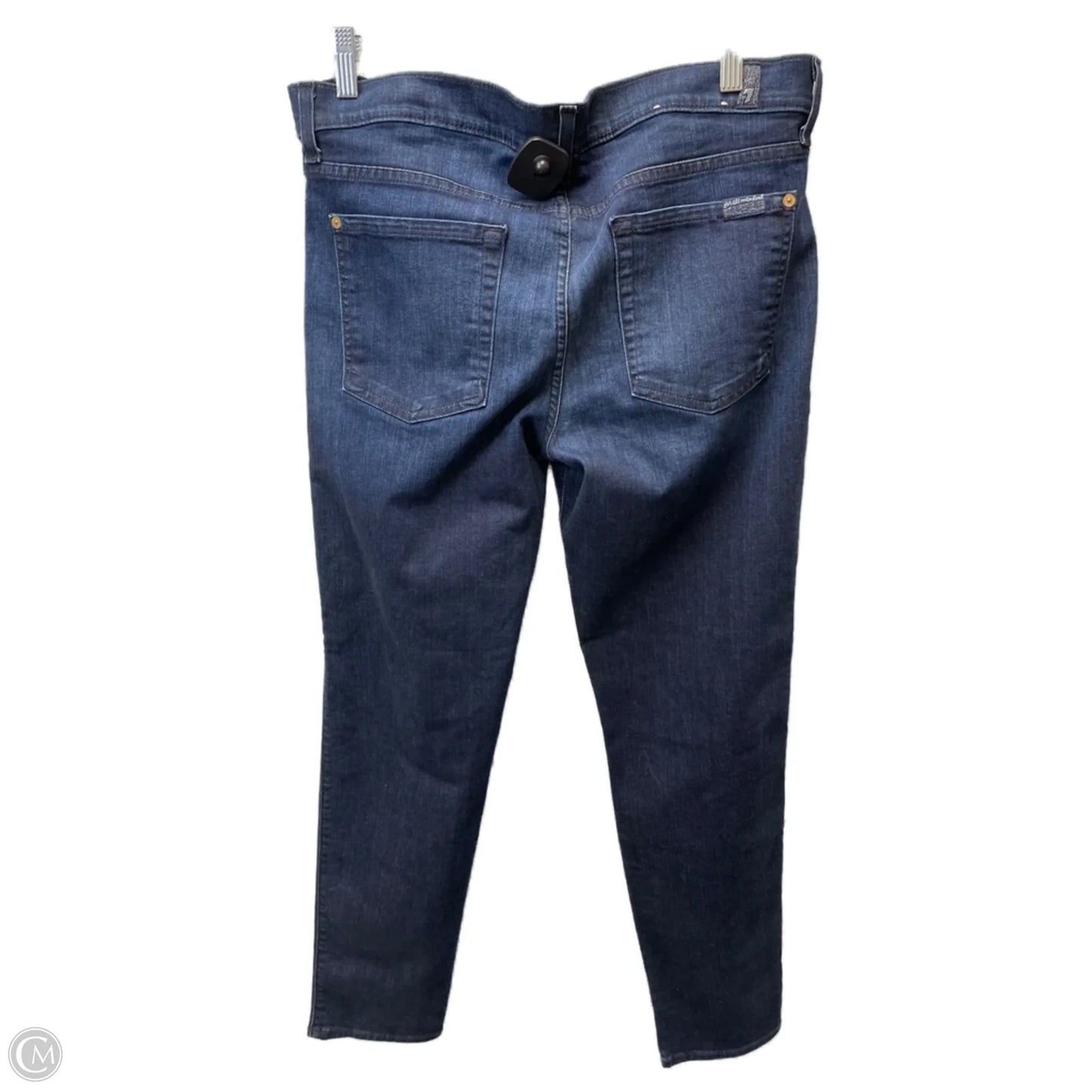 Jeans Skinny By 7 For All Mankind In Blue Denim, Size: 14
