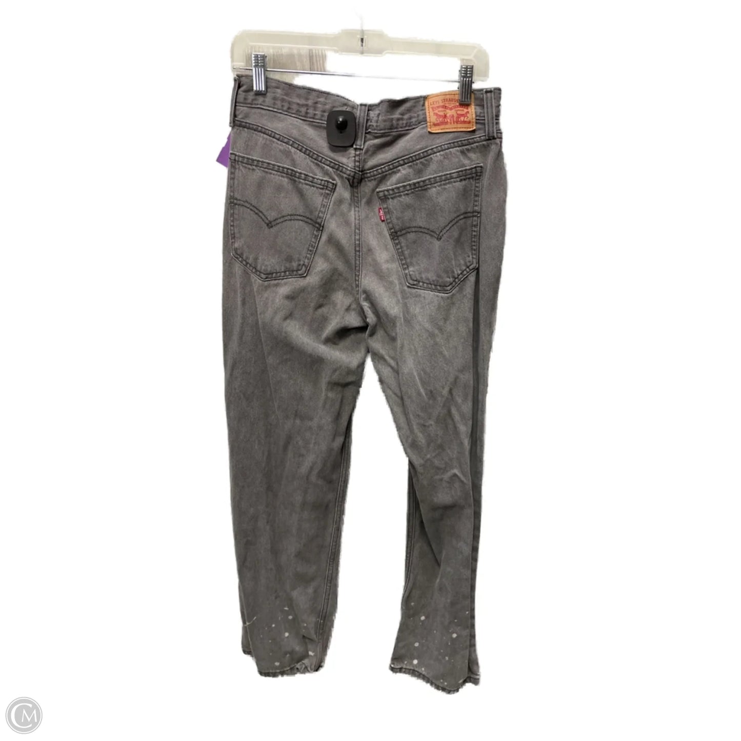 Jeans Straight By Levis In Grey Denim, Size: 8