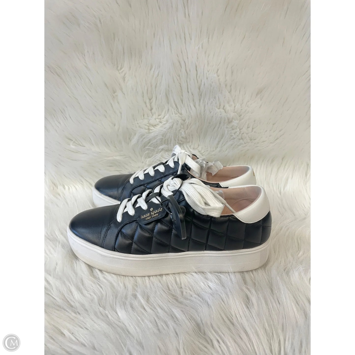 Shoes Designer By Kate Spade In Black & White, Size: 9.5