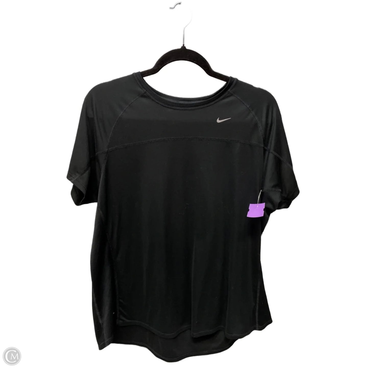 Athletic Top Short Sleeve By Nike Apparel In Black, Size: 1x