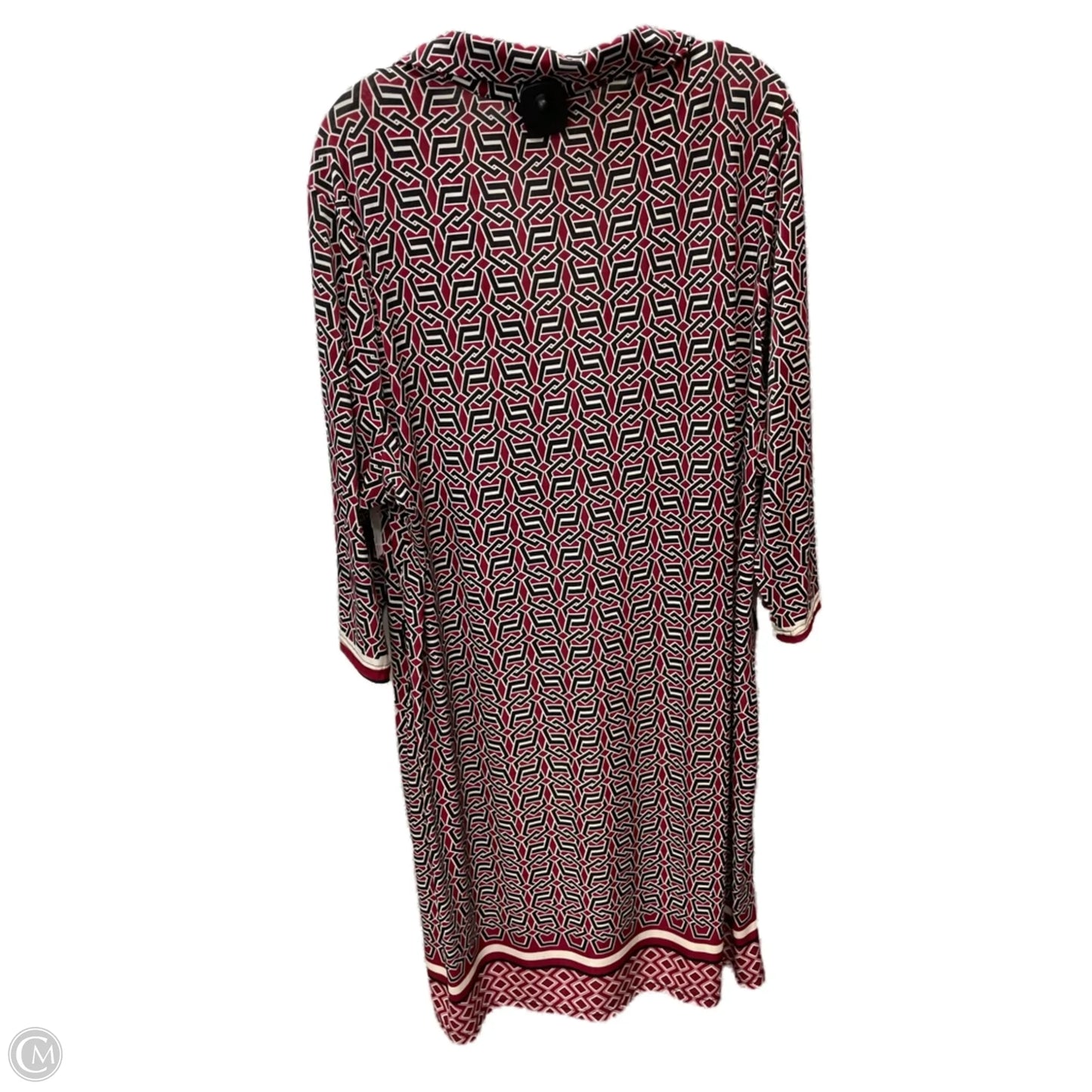 Dress Casual Short By Mlle Gabrielle In Black & Cream, Size: 3x