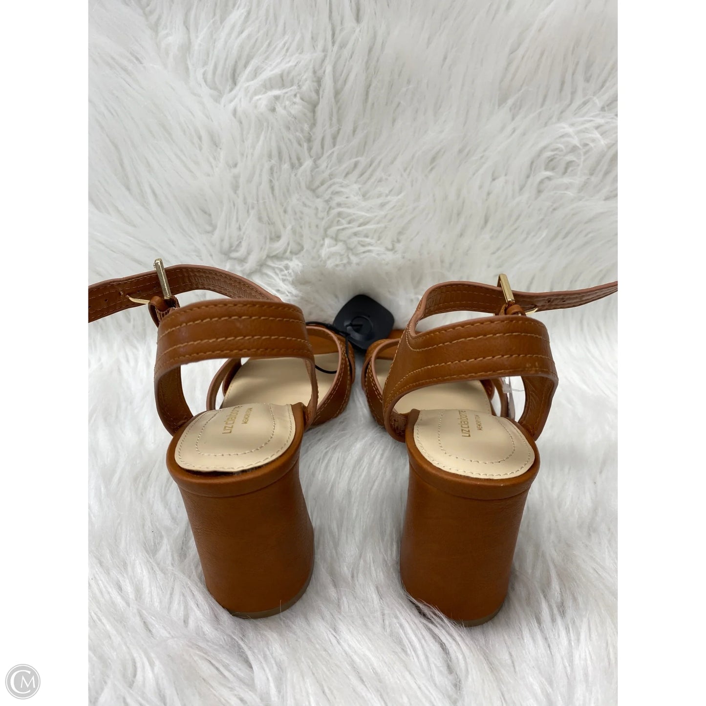 Sandals Heels Block By Liz Claiborne In Brown, Size: 8.5
