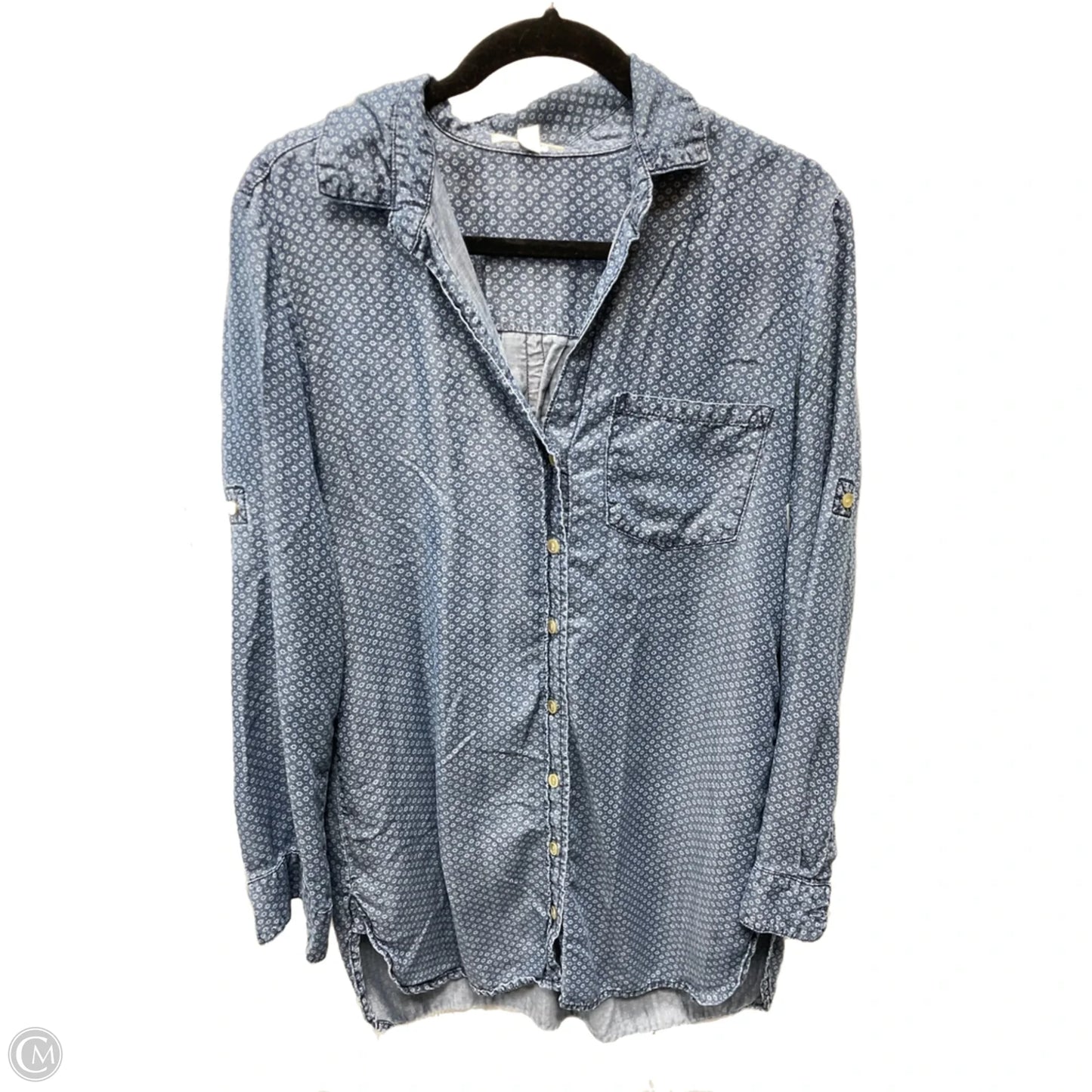 Dress Casual Short By Cloth & Stone In Blue Denim, Size: M