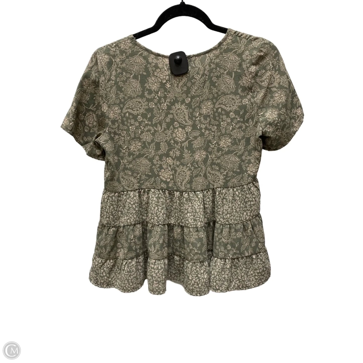 Top Short Sleeve By Paper Crane In Floral Print, Size: S