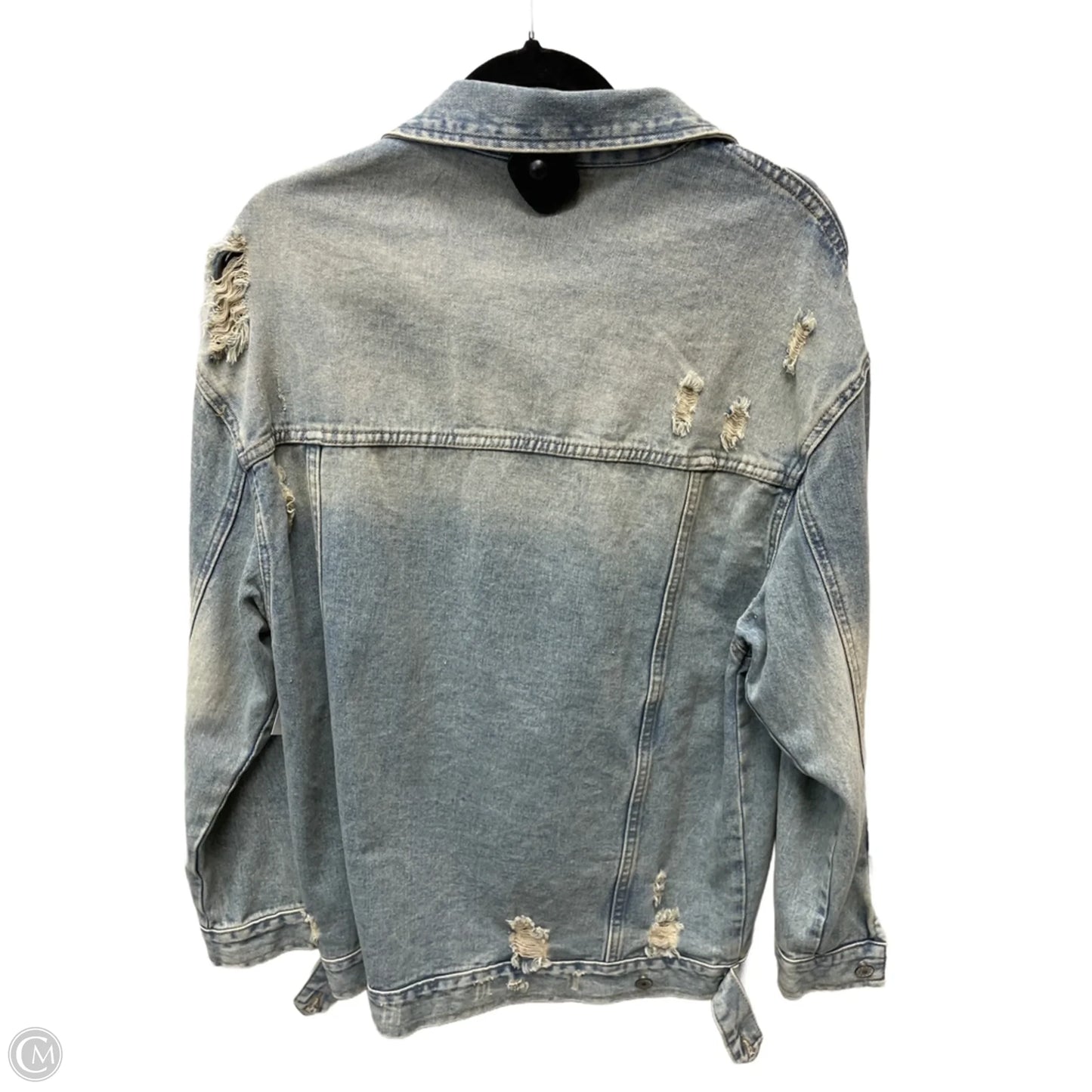 Jacket Denim By Veveret Clothes Mentor In Blue Denim, Size: L