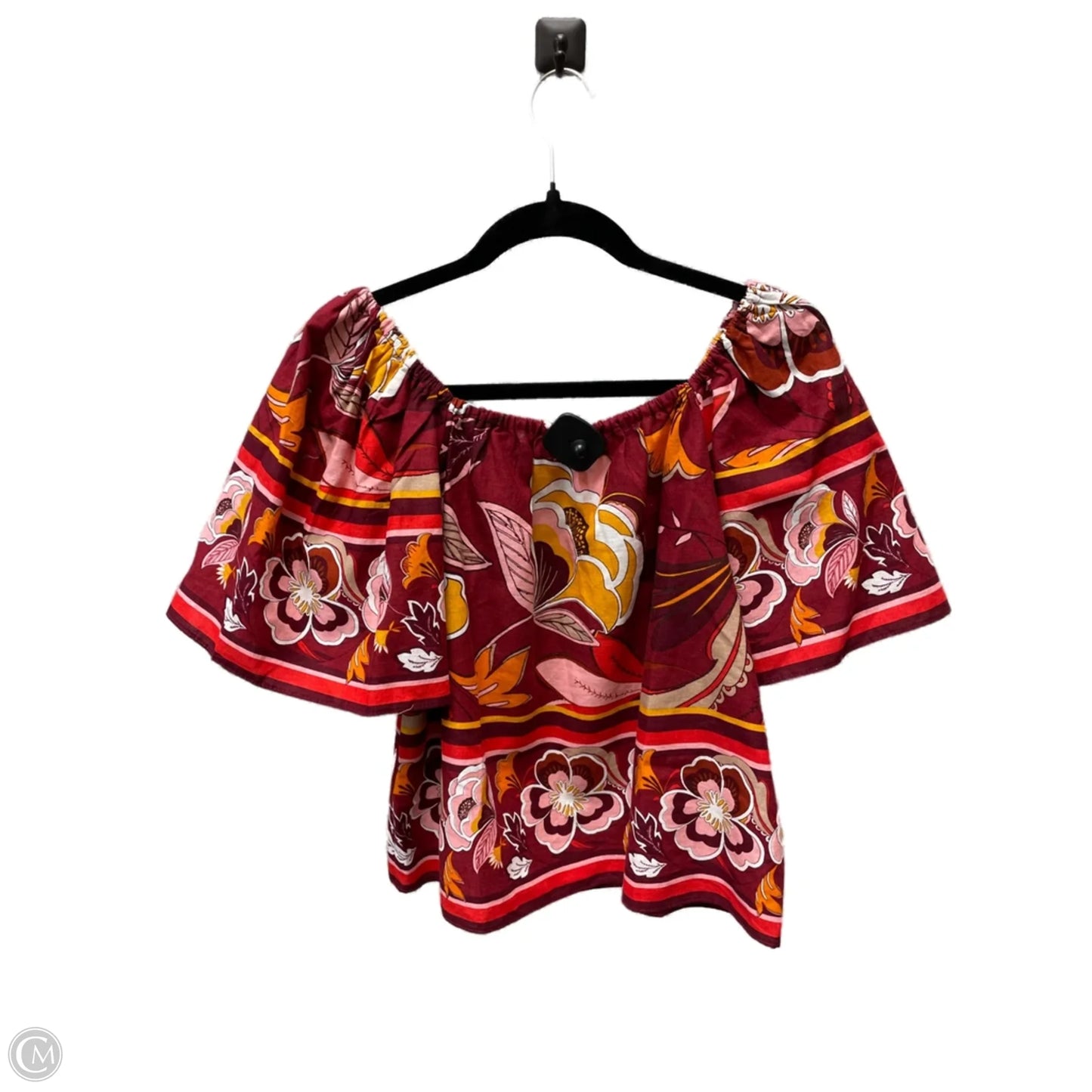 Top Short Sleeve By Gibson And Latimer In Floral Print, Size: S