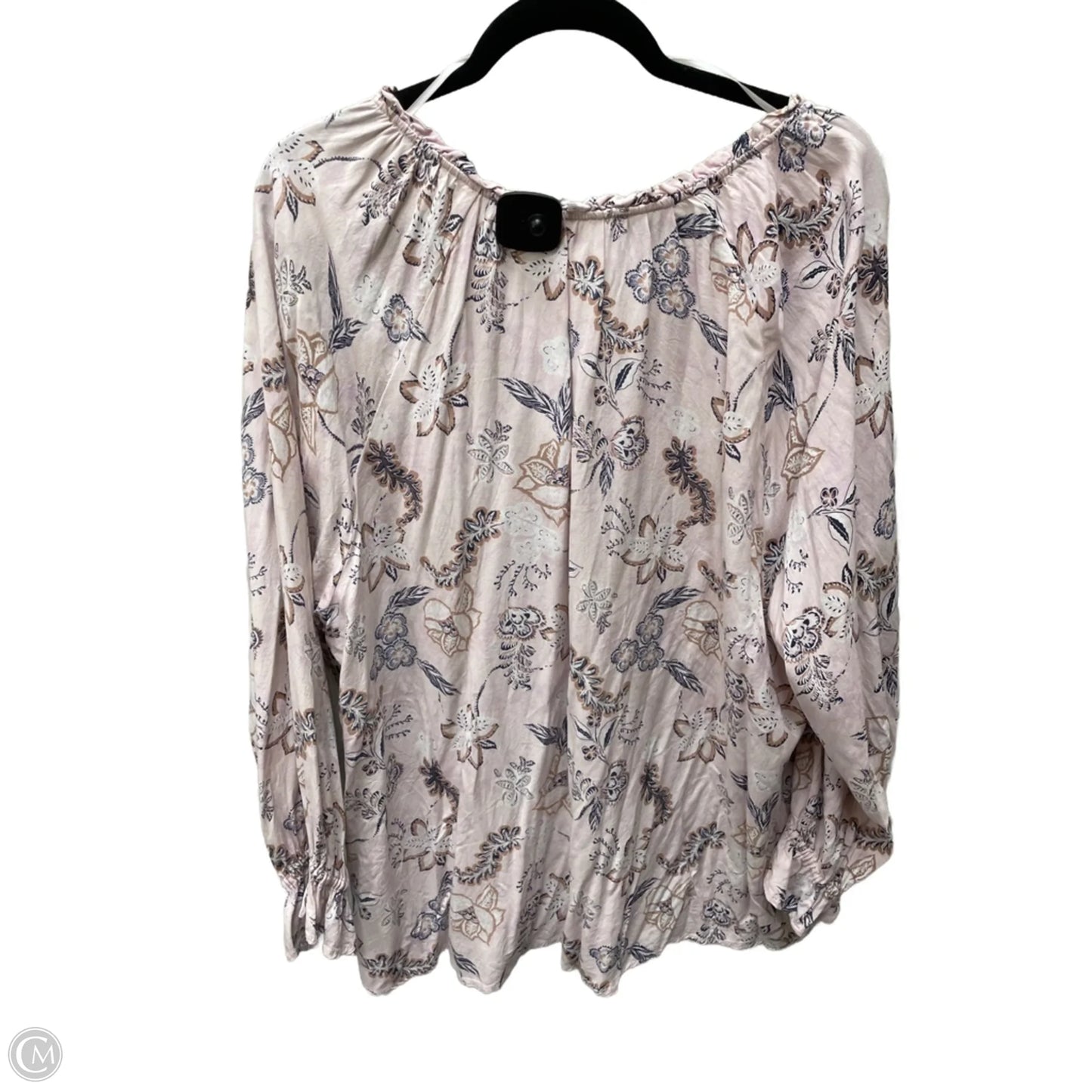 Top Long Sleeve By C And C In Floral Print, Size: 3x