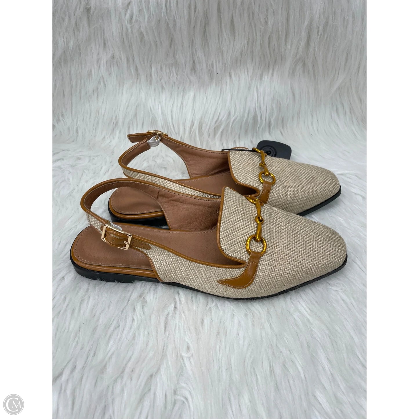 Shoes Flats By Clothes Mentor In Tan, Size: 8.5