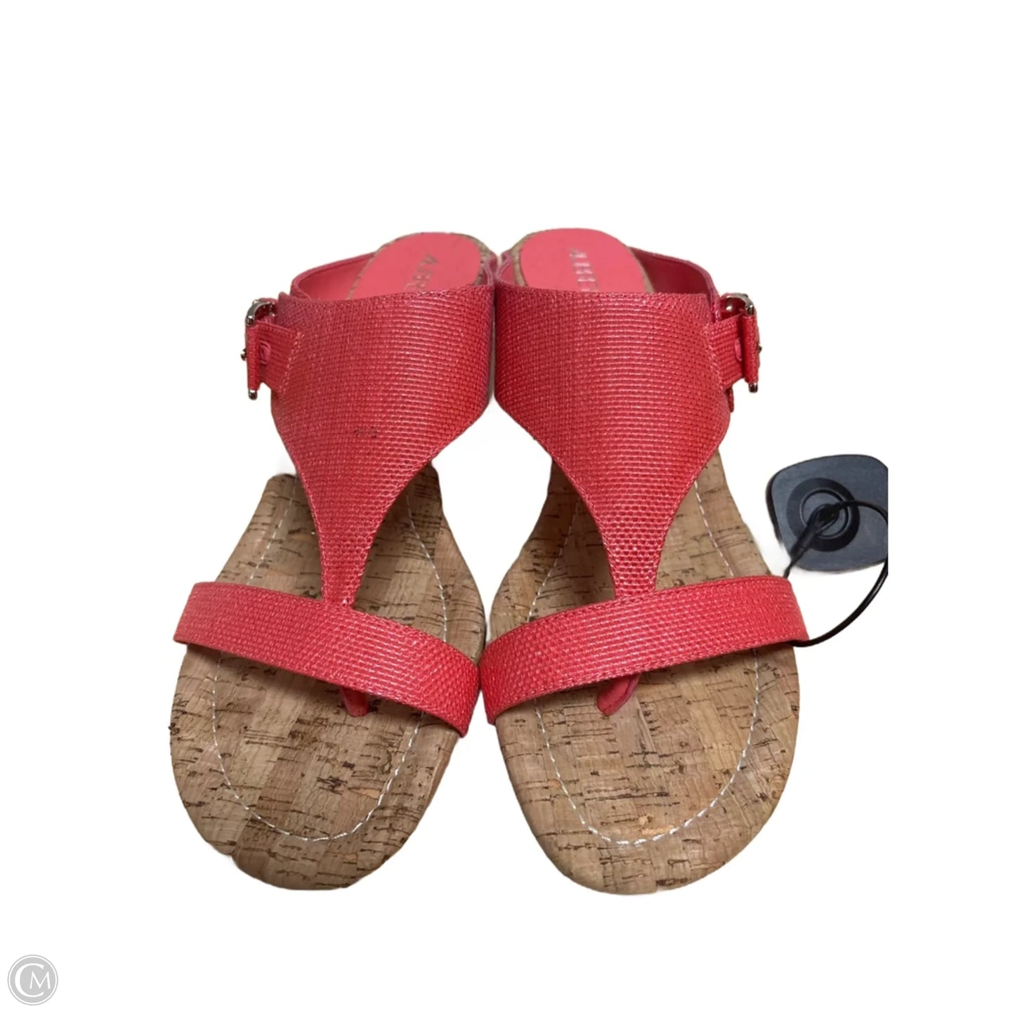 Sandals Heels Wedge By Clothes Mentor In Coral, Size: 10