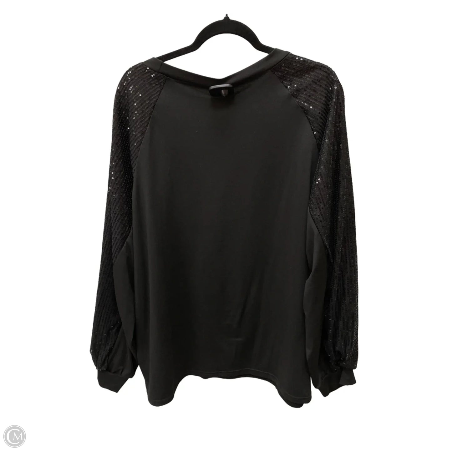 Top Long Sleeve By Shein In Black, Size: 3x