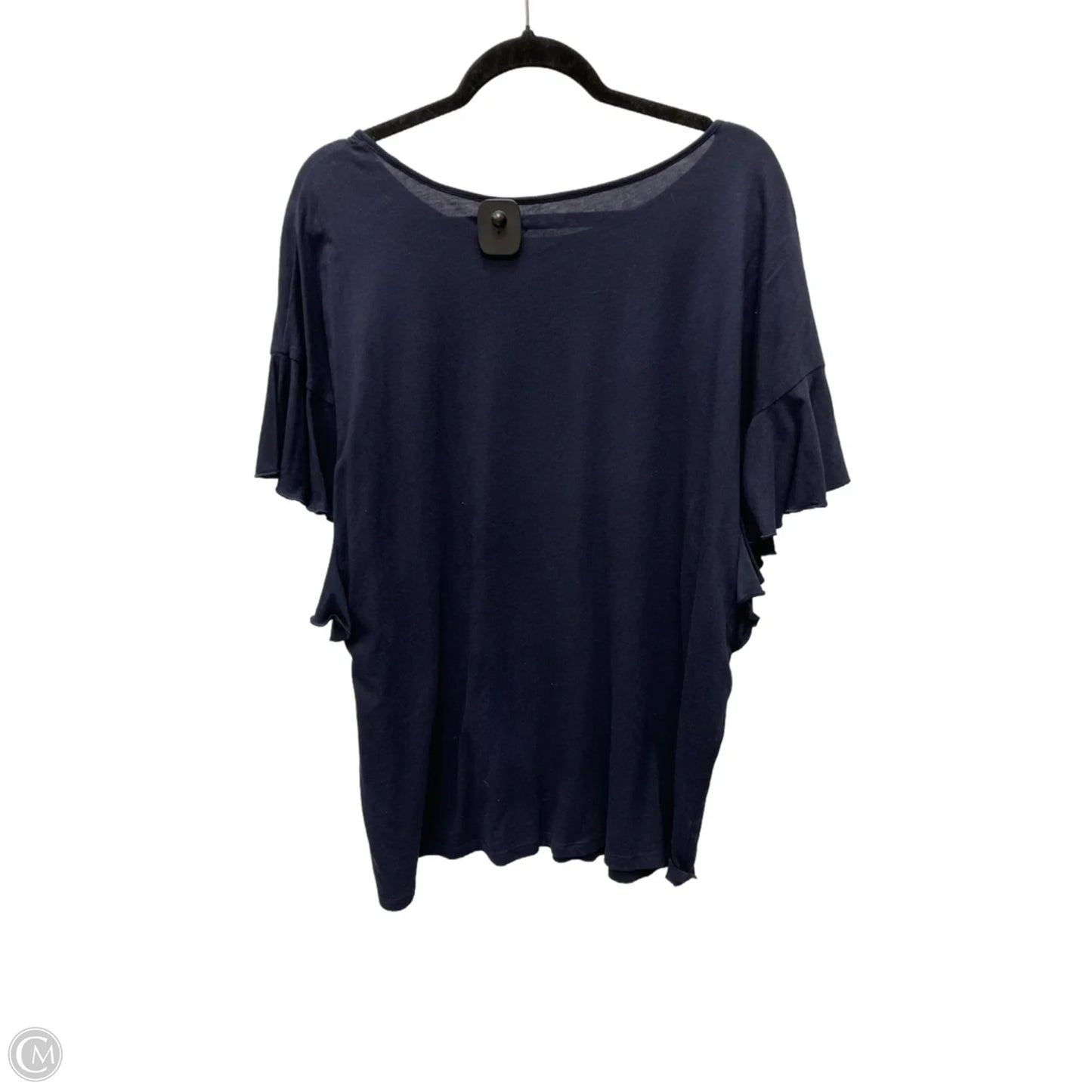 Top Short Sleeve By Loft In Navy, Size: Xl