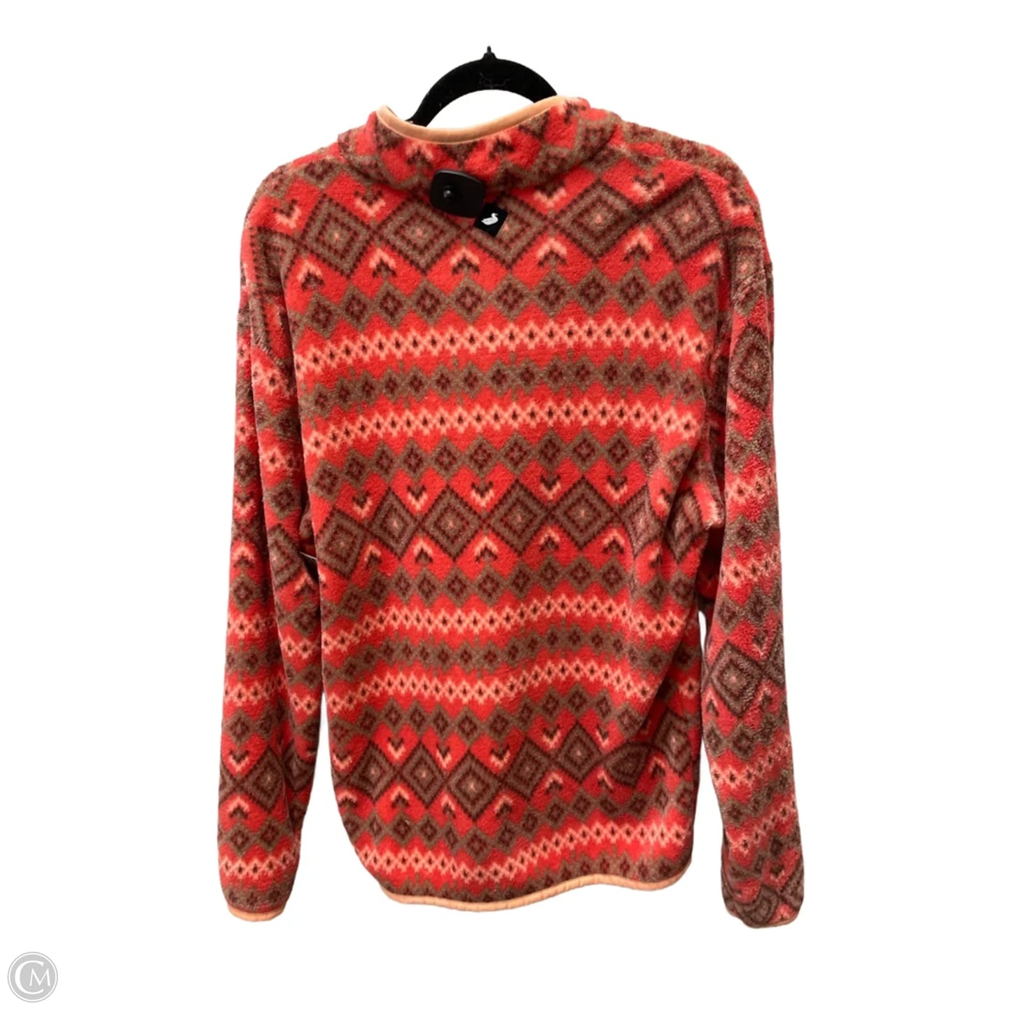 Jacket Fleece By Southern Marsh - In Geometric Pattern, Size: M