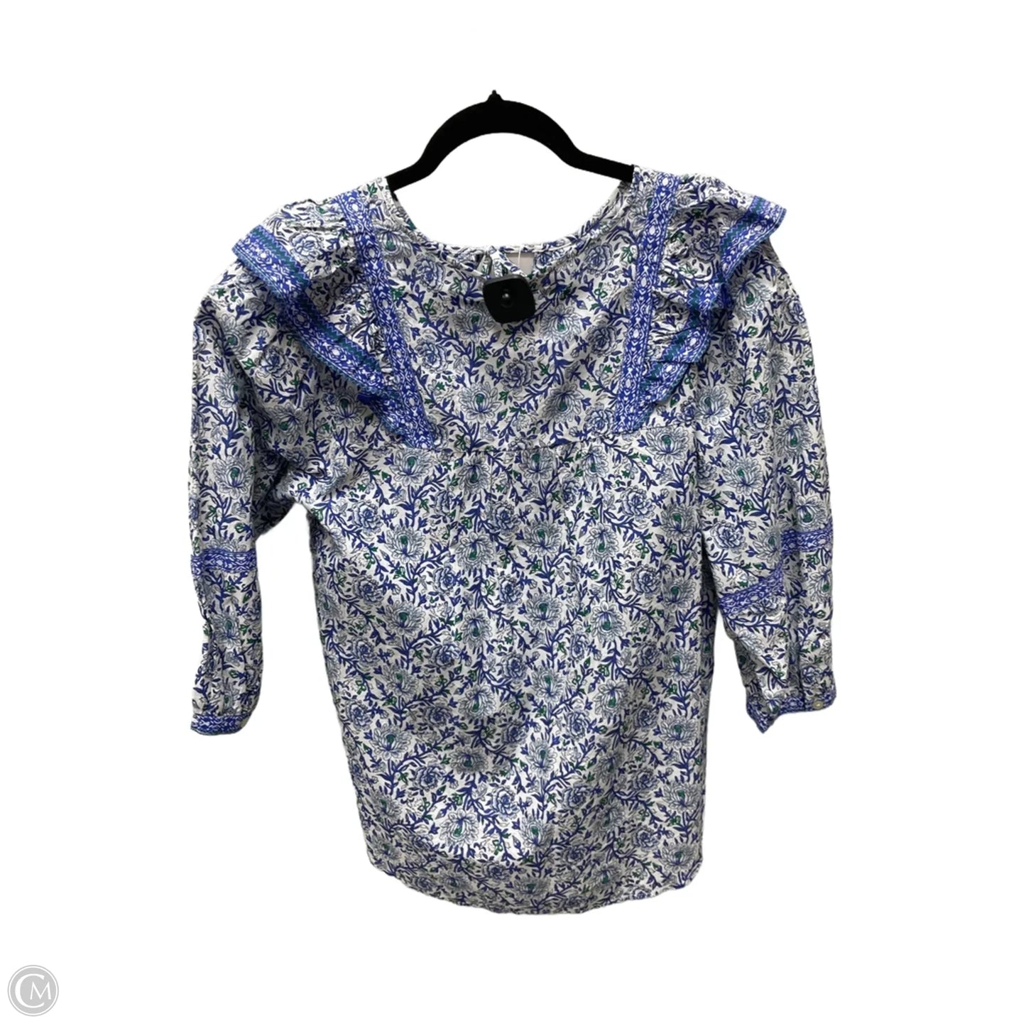 Top Long Sleeve By Loft In Floral Print, Size: M
