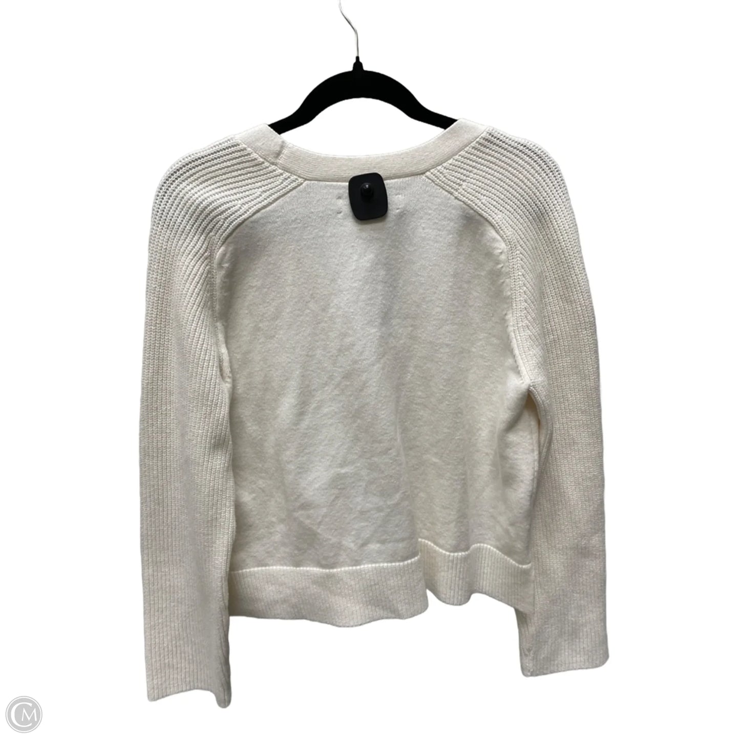 Sweater Cardigan By Loft In Cream, Size: L