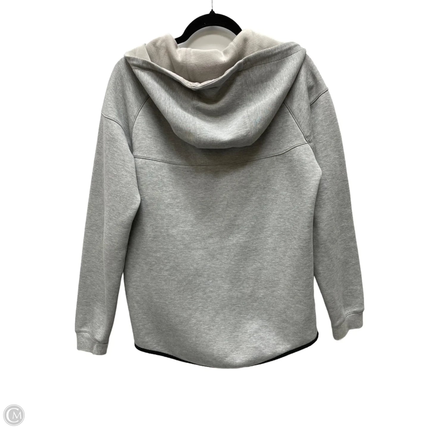 Athletic Jacket By Nike Apparel In Black & Grey, Size: M