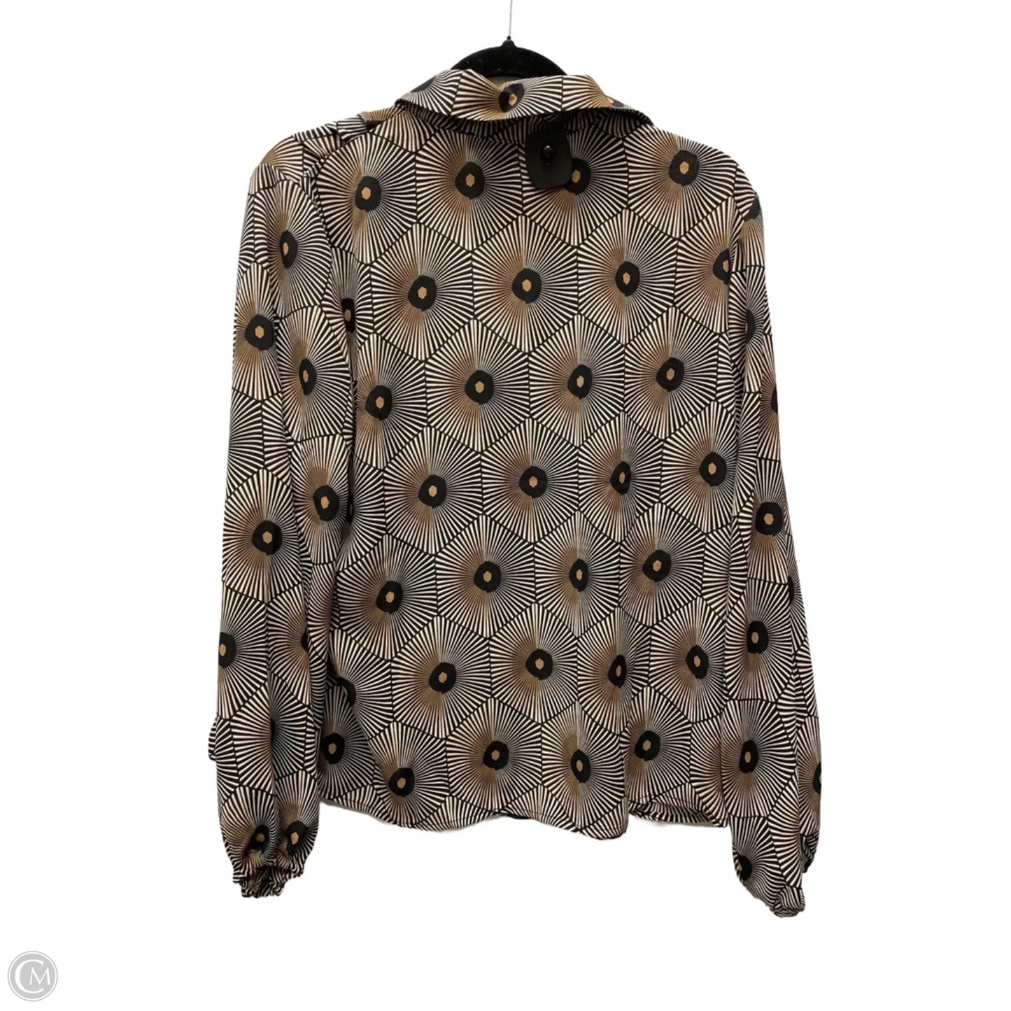 Top Long Sleeve By A Love Story In Geometric Pattern, Size: Xl
