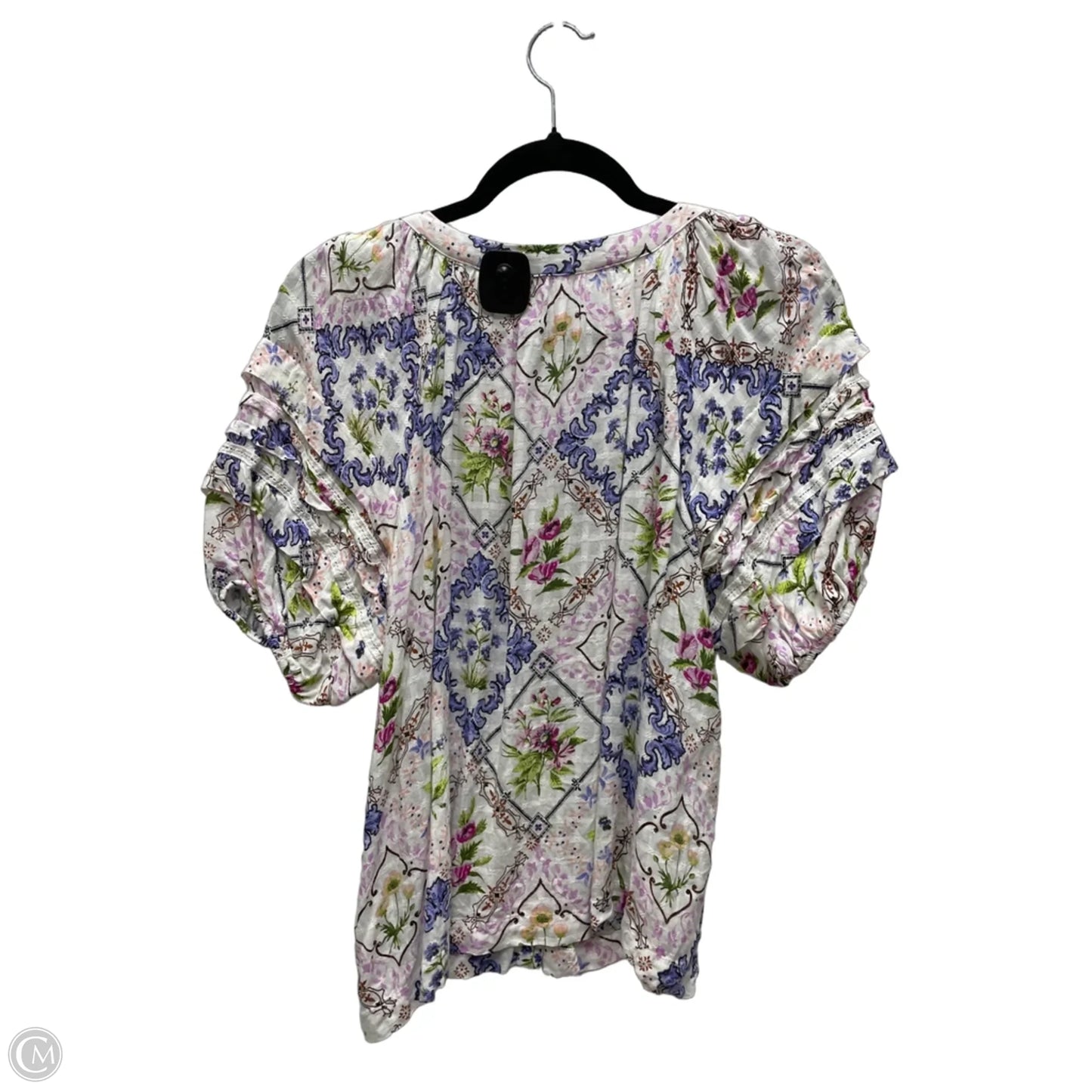 Top Short Sleeve By Jane And Delancey In Geometric Pattern, Size: S