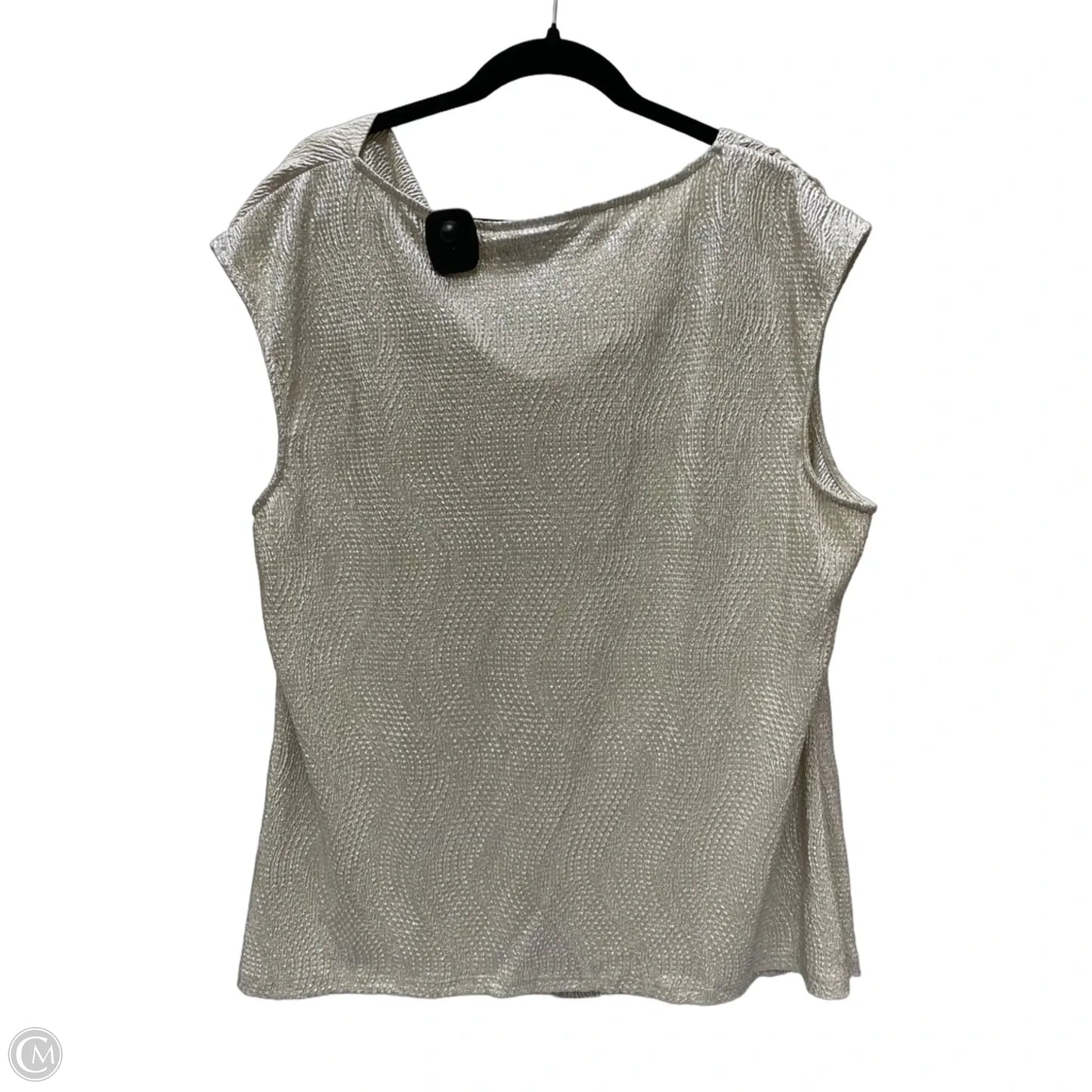 Blouse Sleeveless By Dana Buchman In Gold, Size: 2x