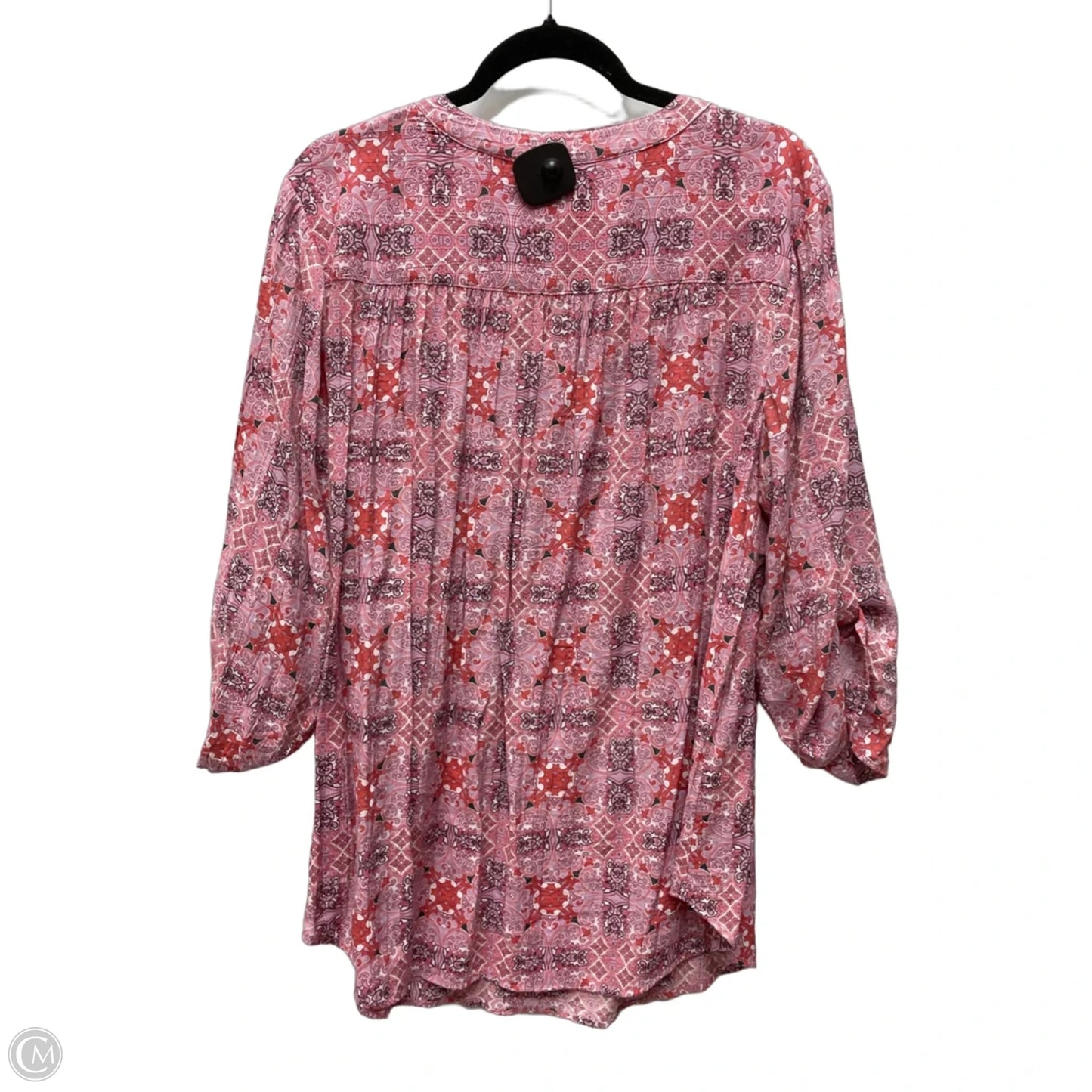 Top Long Sleeve By Fred David In Geometric Pattern, Size: 2x