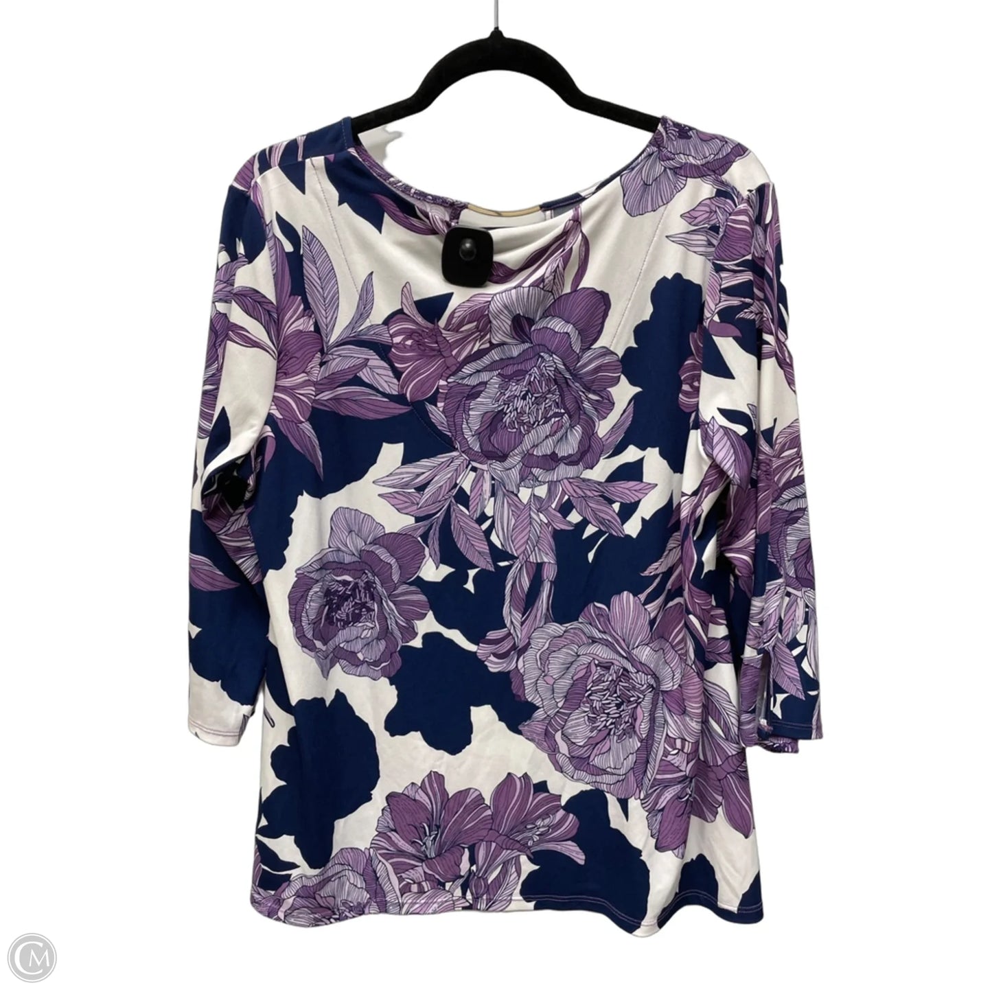 Top Long Sleeve By Chicos In Floral Print, Size: L