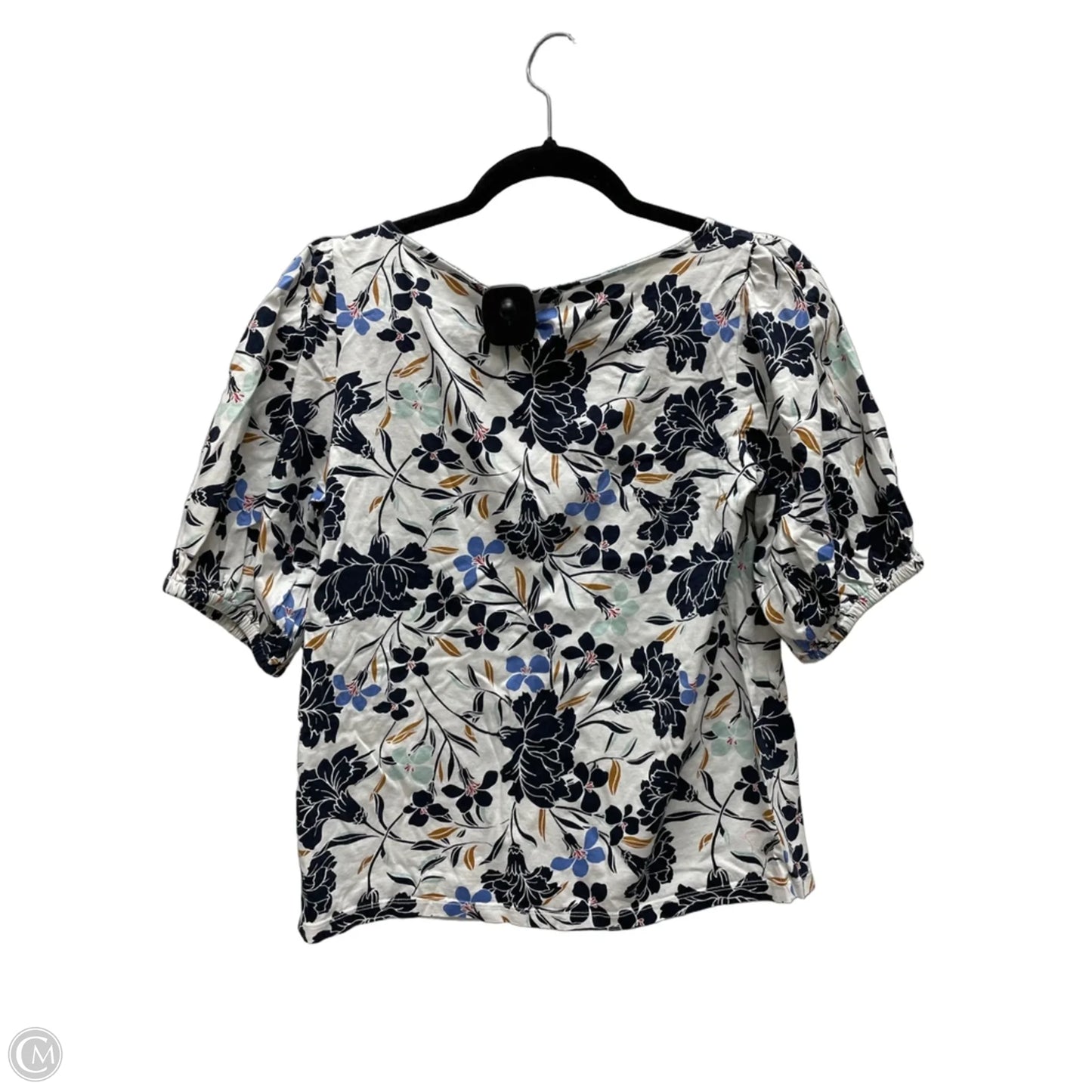 Top Short Sleeve By Ann Taylor In Floral Print, Size: S