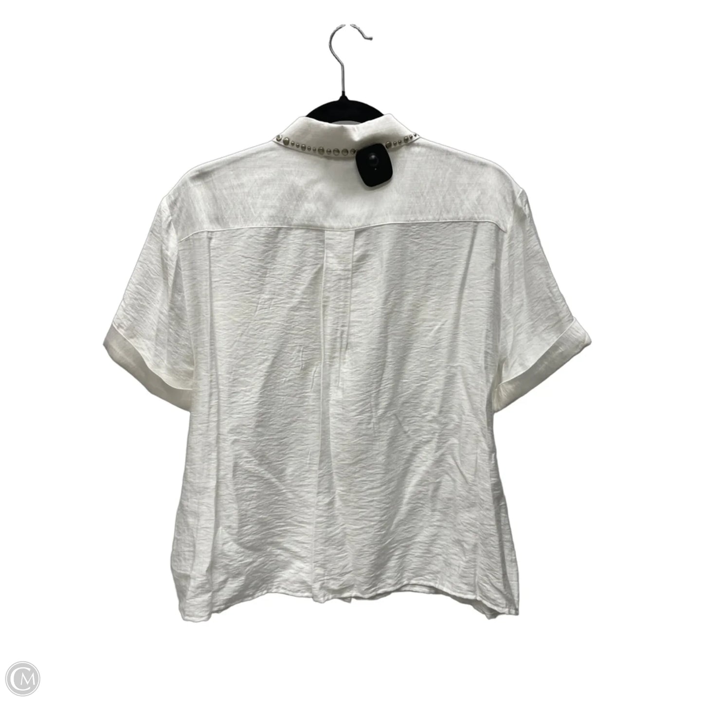 Top Short Sleeve Designer By Karl Lagerfeld In White, Size: M
