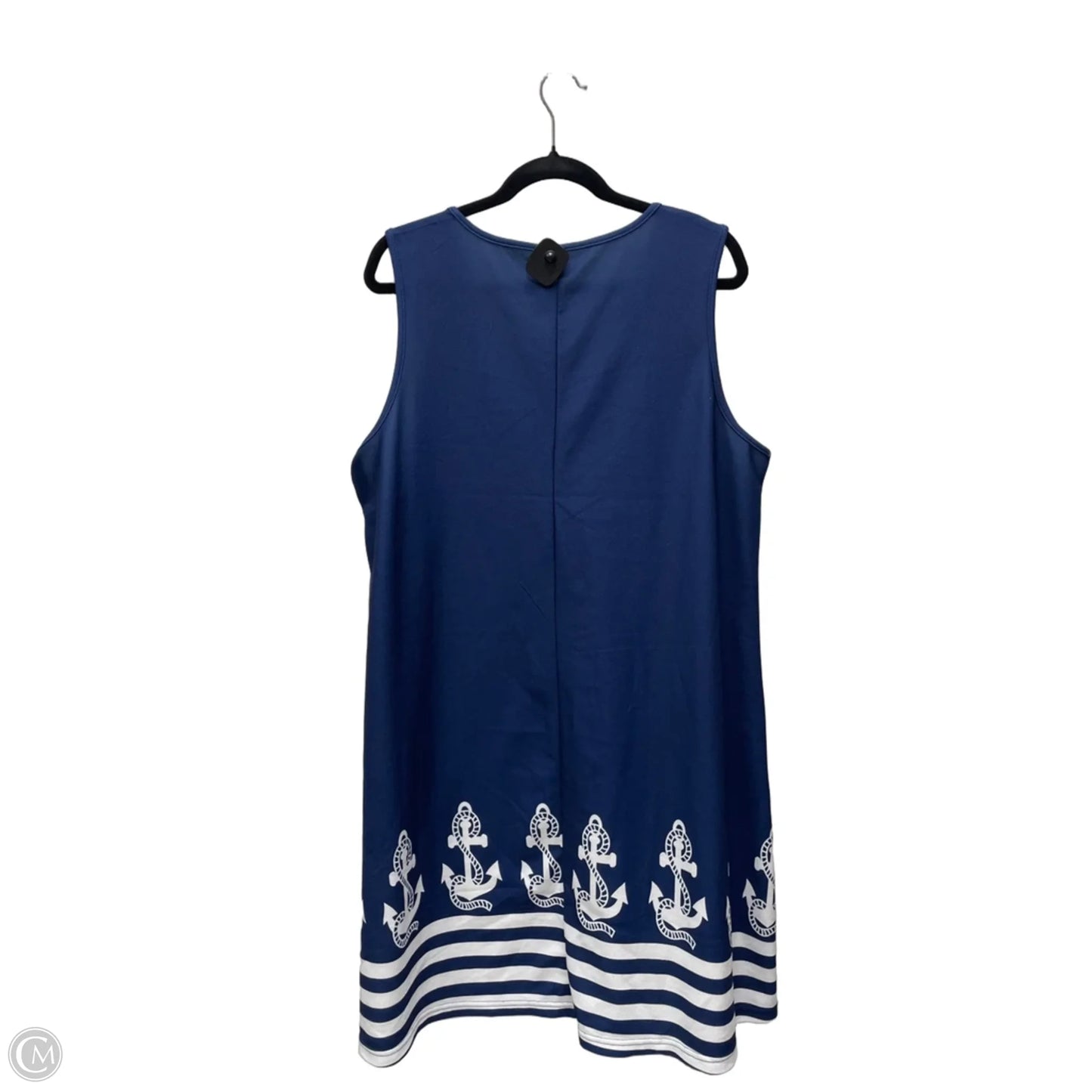 Dress Casual Short By Shein In Blue & White, Size: 2x