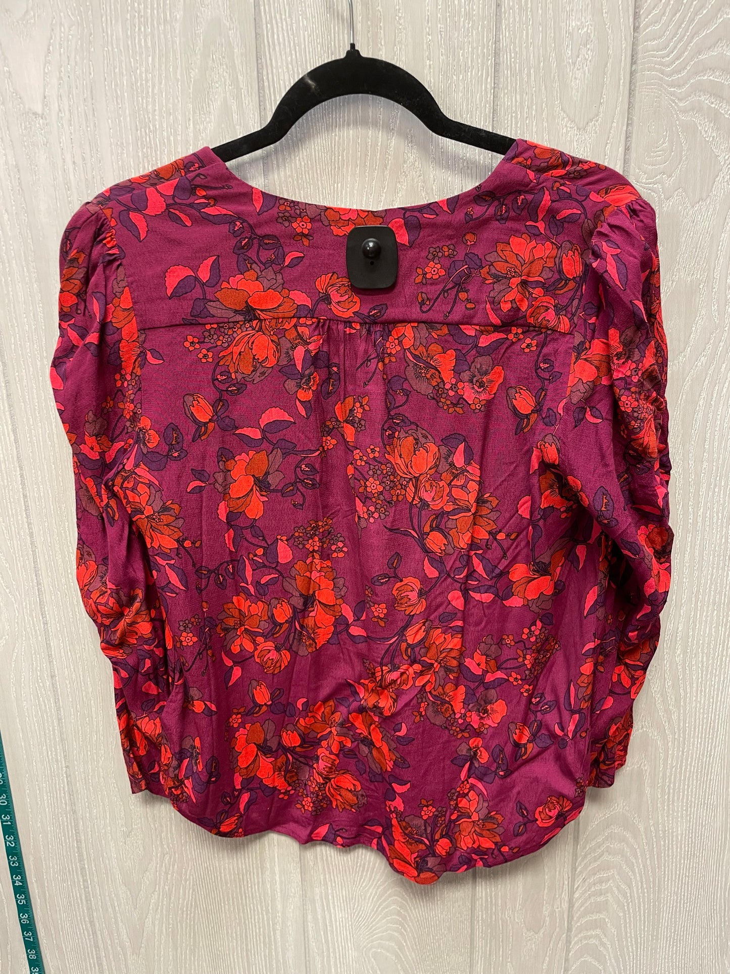Blouse Long Sleeve By Maeve In Purple & Red, Size: M