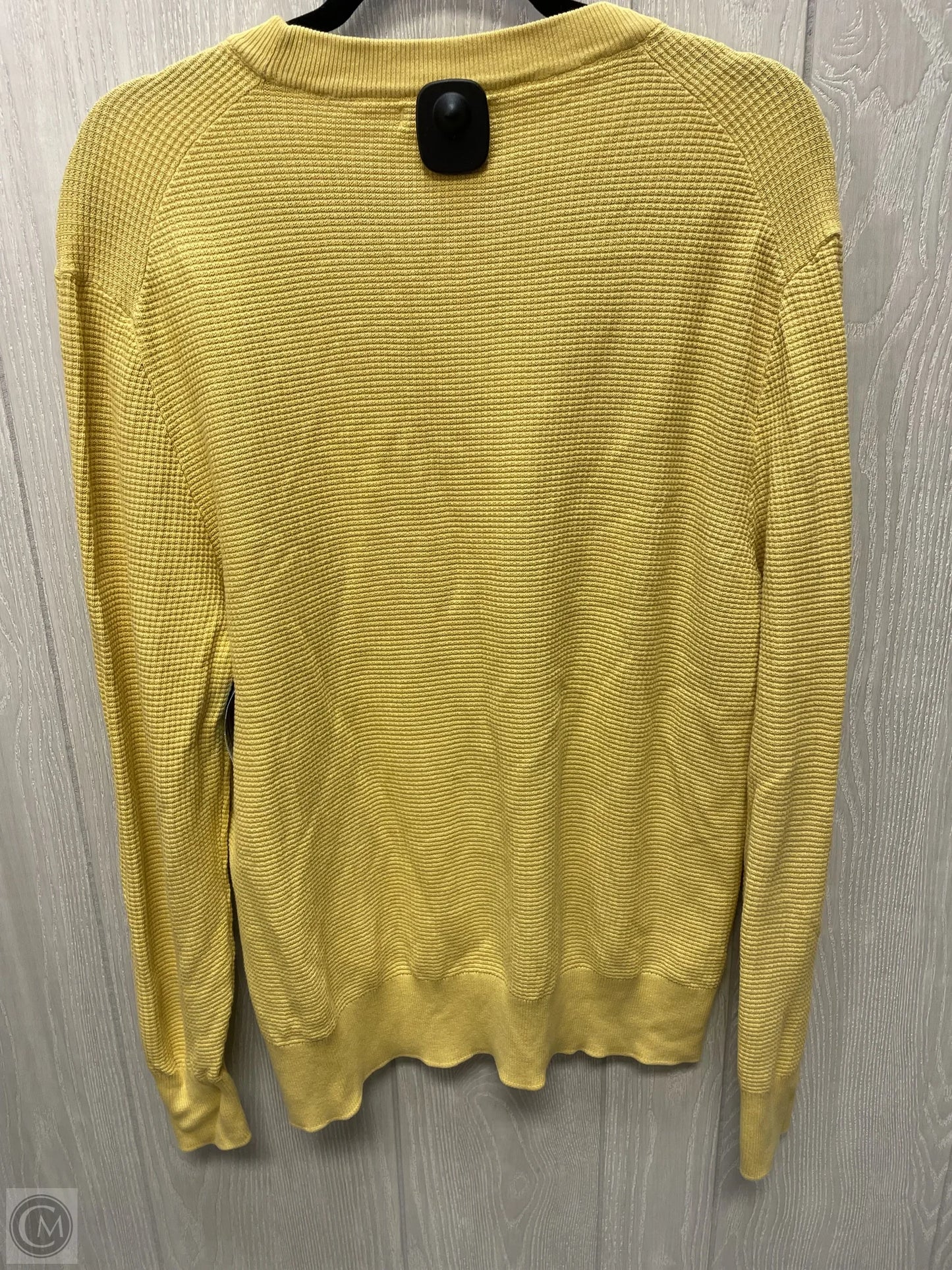 Top Long Sleeve By Zara In Yellow, Size: L
