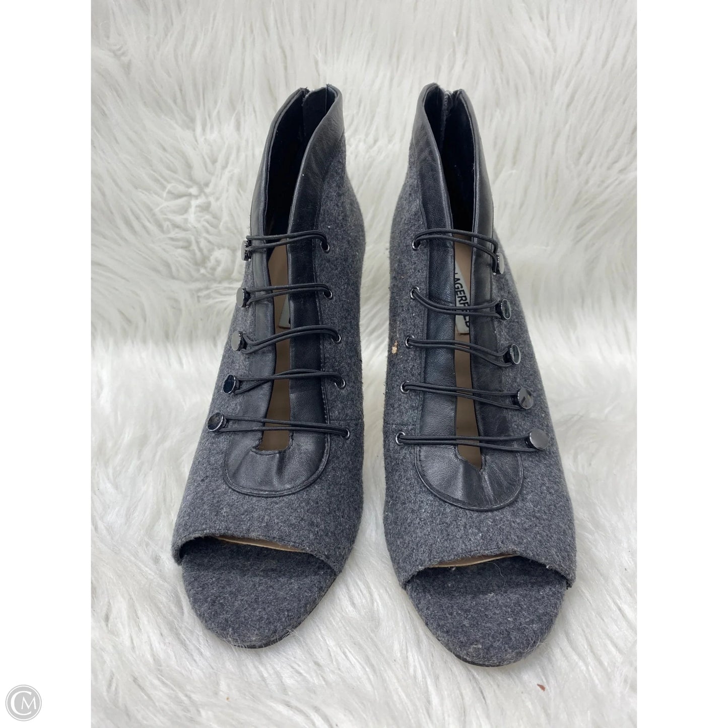 Shoes Designer By Karl Lagerfeld In Grey, Size: 10