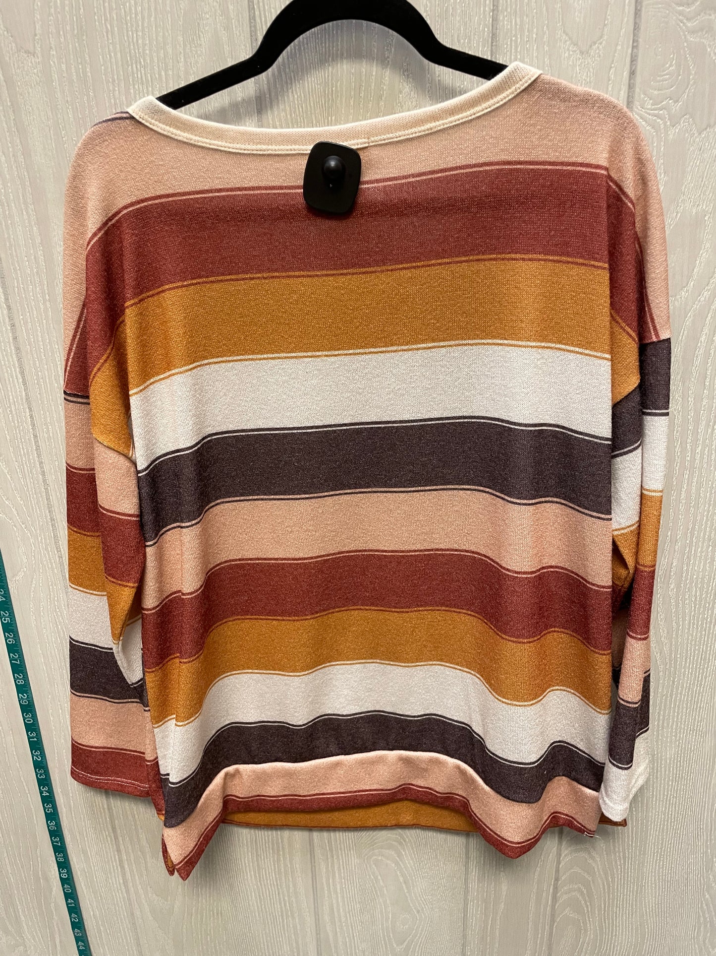 Top Long Sleeve By Bibi In Striped Pattern, Size: S