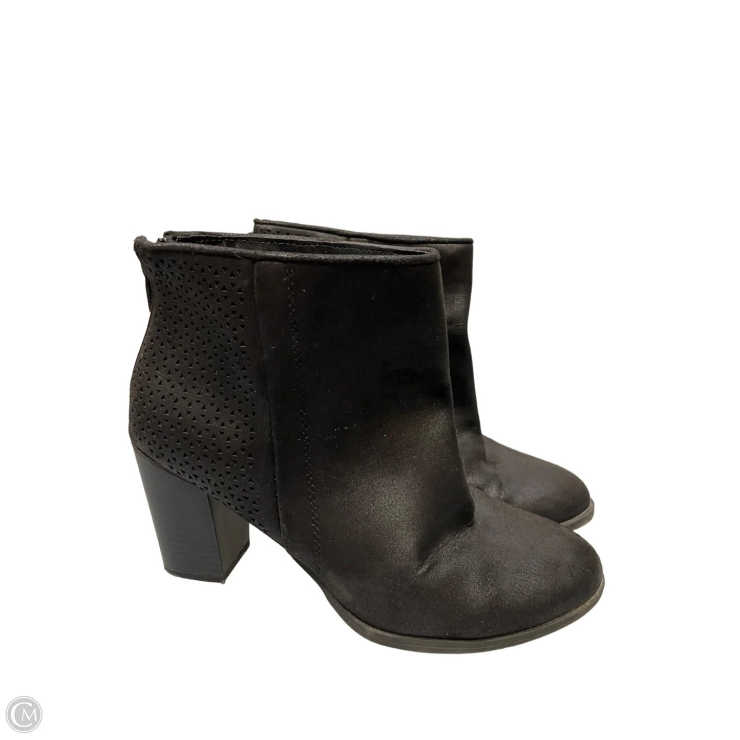 Boots Ankle Heels By Cato In Black, Size: 8
