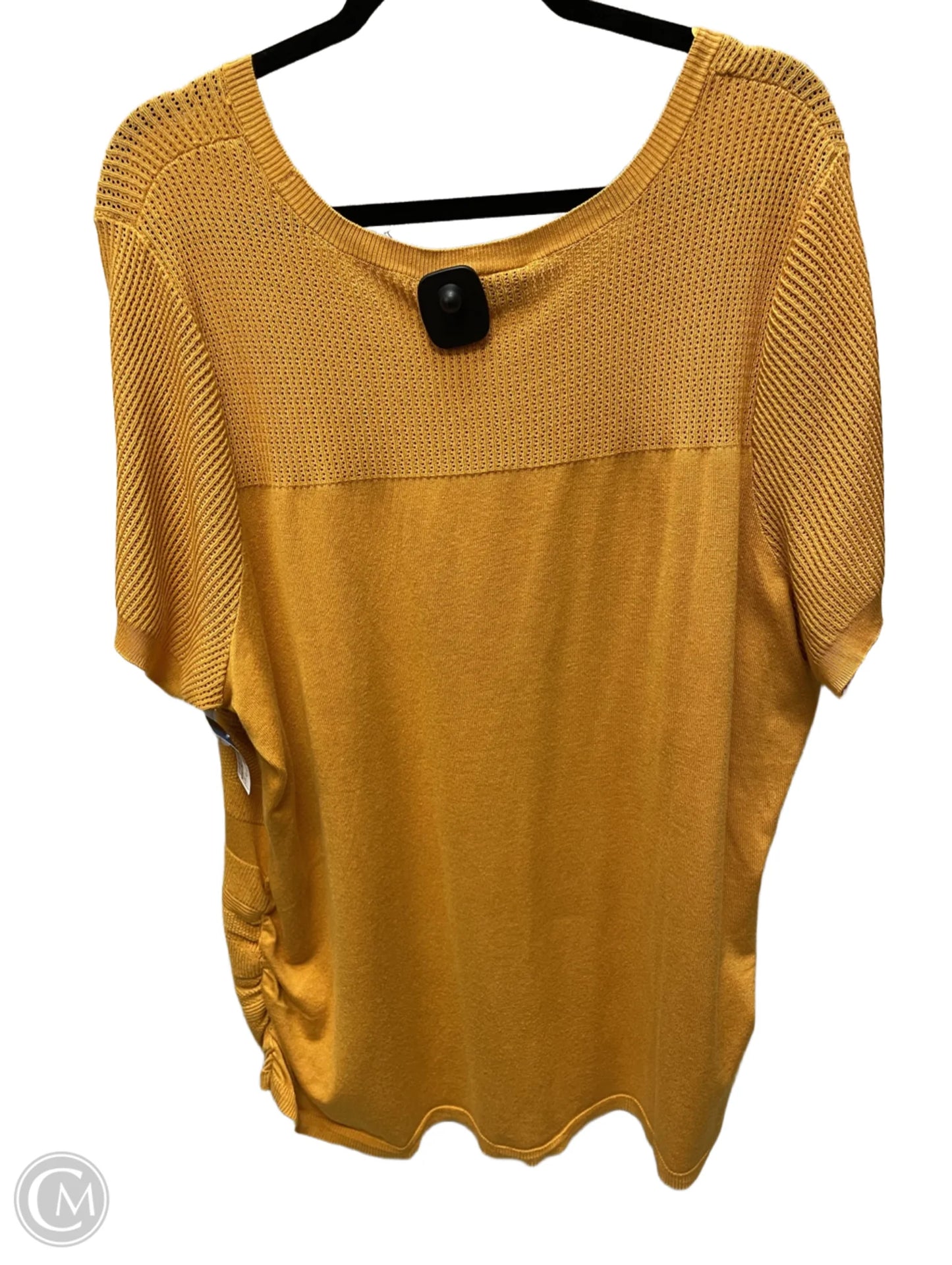 Sweater Short Sleeve By Lane Bryant In Gold, Size: 4x