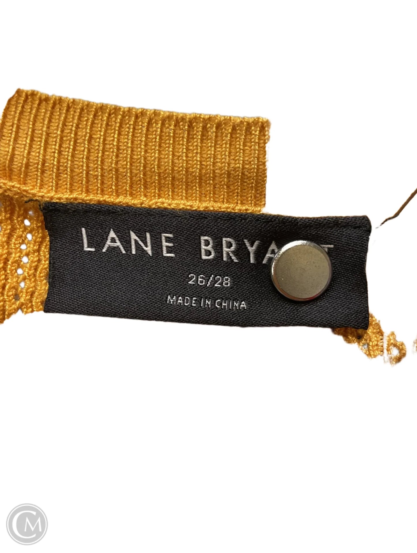 Sweater Short Sleeve By Lane Bryant In Gold, Size: 4x