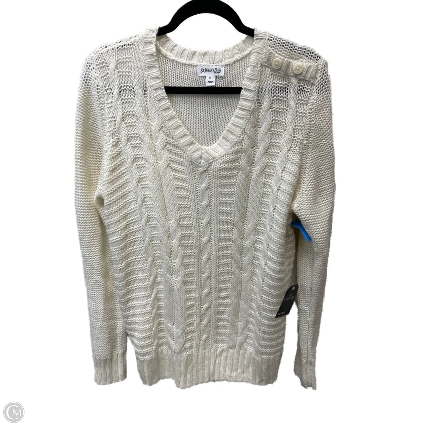 Sweater By St Johns Bay In Cream, Size: Xl