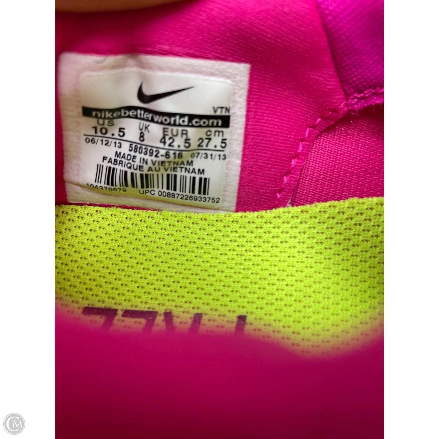 Shoes Athletic By Nike In Pink, Size: 10.5