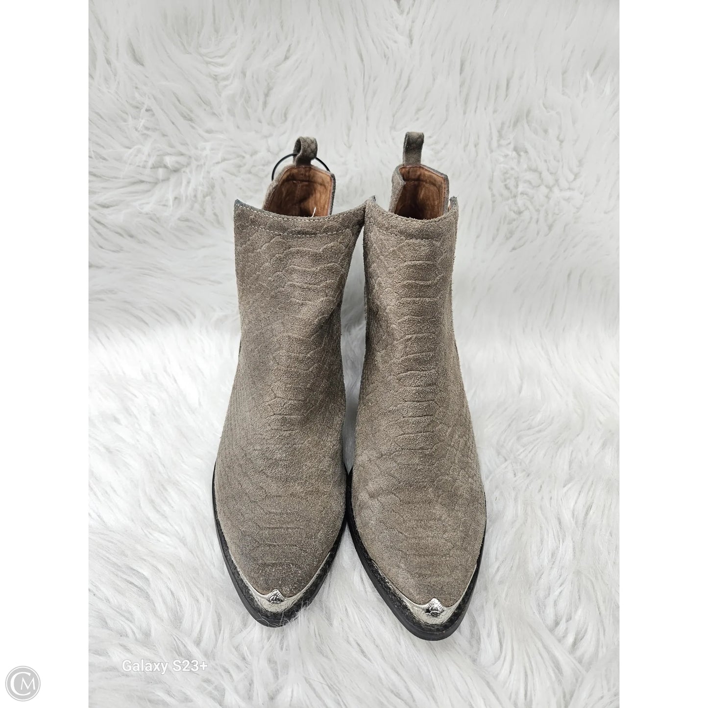 Boots Ankle Heels By Jeffery Campbell In Grey, Size: 9