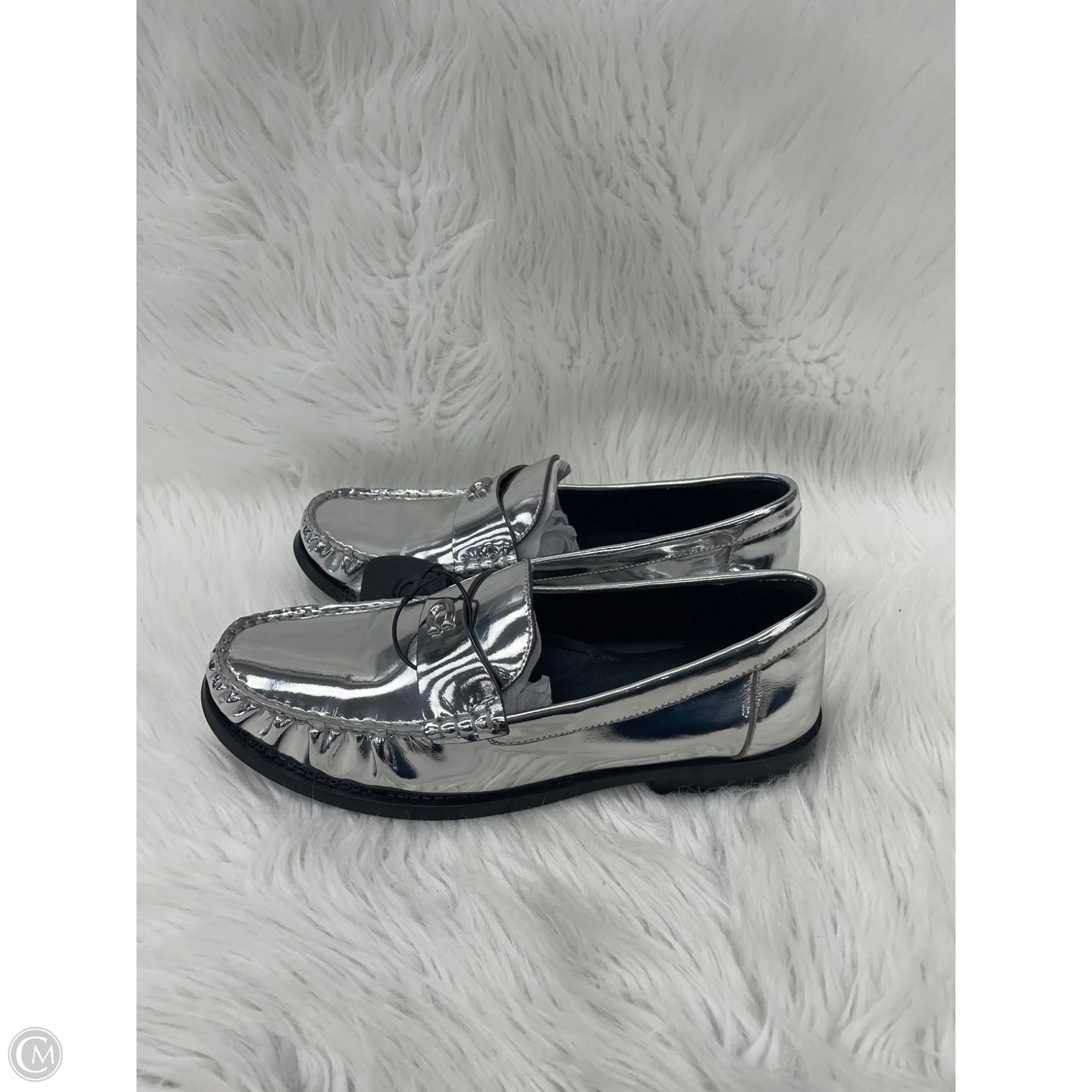 Shoes Designer By Coach In Silver, Size: 9.5
