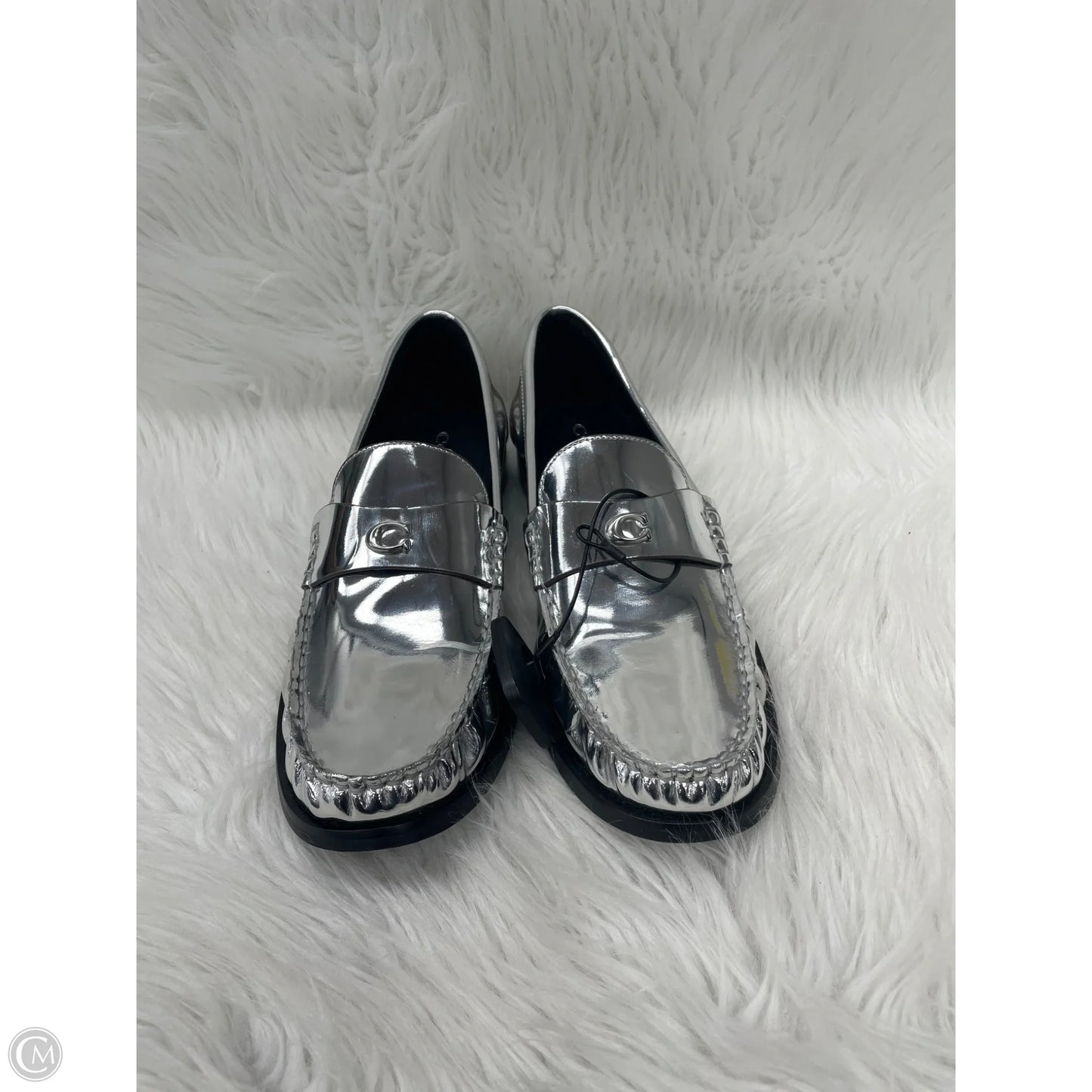 Shoes Designer By Coach In Silver, Size: 9.5