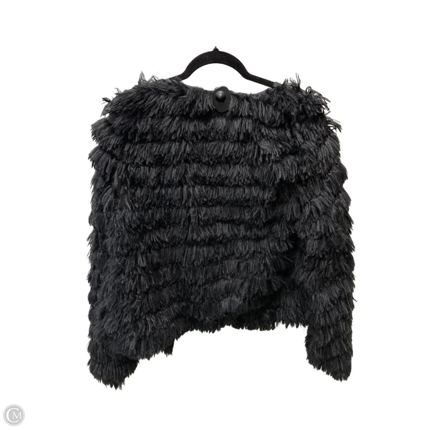 Jacket Faux Fur & Sherpa By Clothes Mentor In Black, Size: M