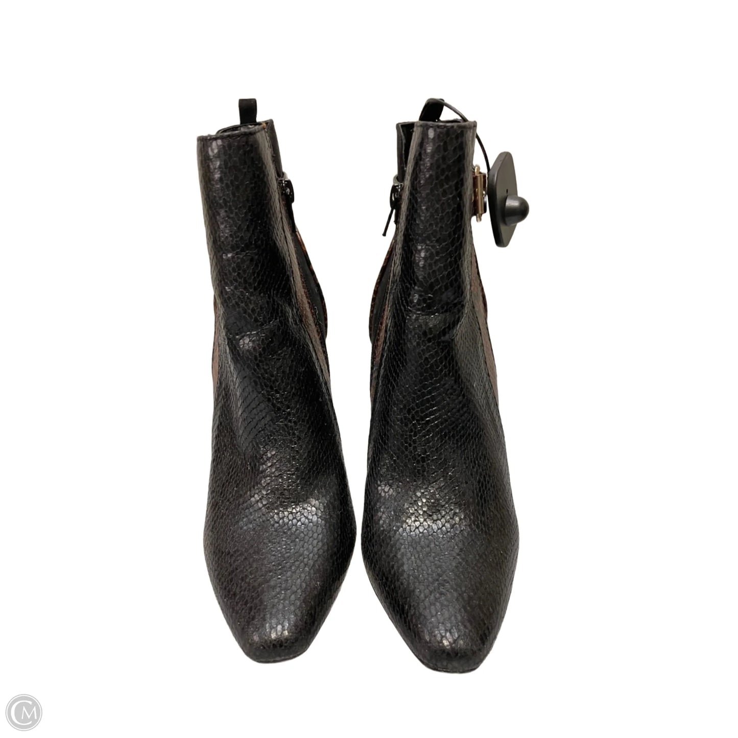 Boots Ankle Heels By Just Fab In Snakeskin Print, Size: 8