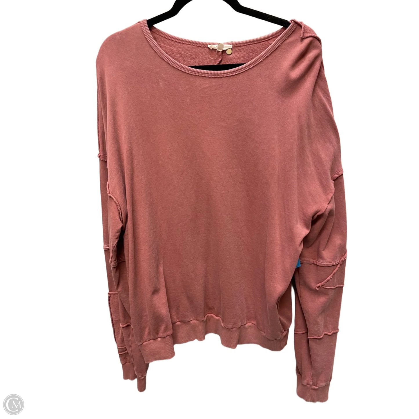Top Long Sleeve By Easel In Pink, Size: L