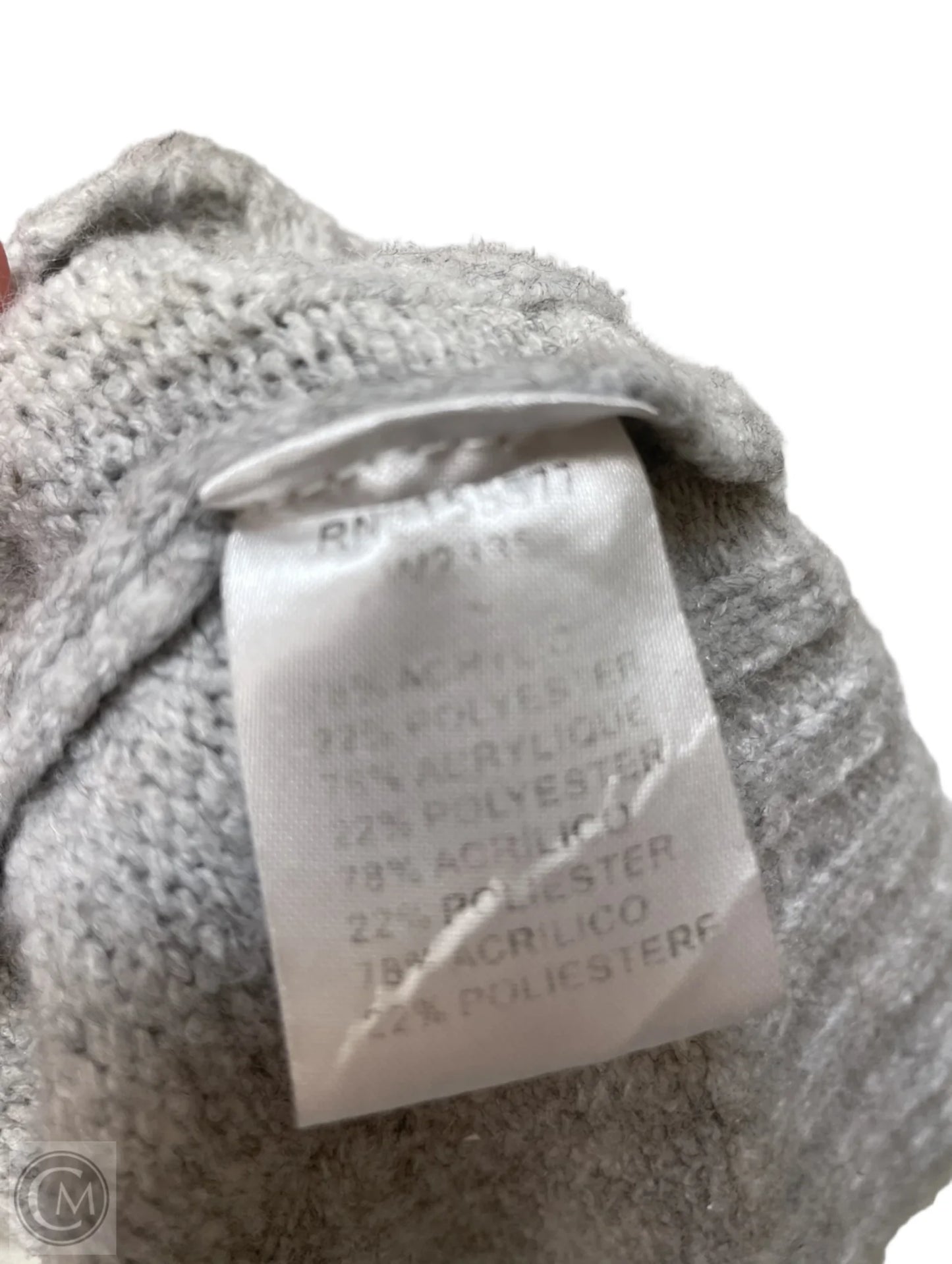 Sweater By Miracle In Grey, Size: L