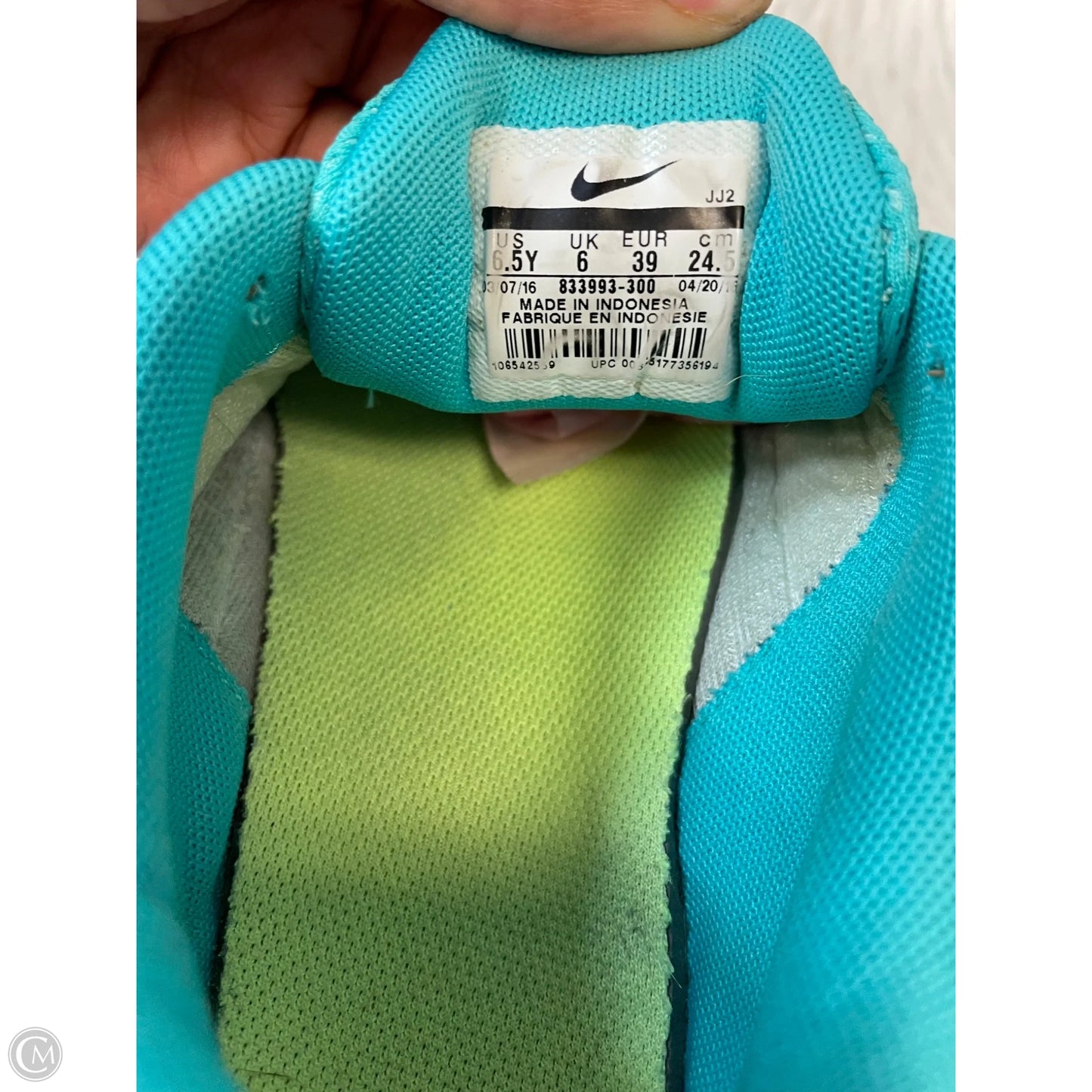 Shoes Athletic By Nike In Blue & Green, Size: 8