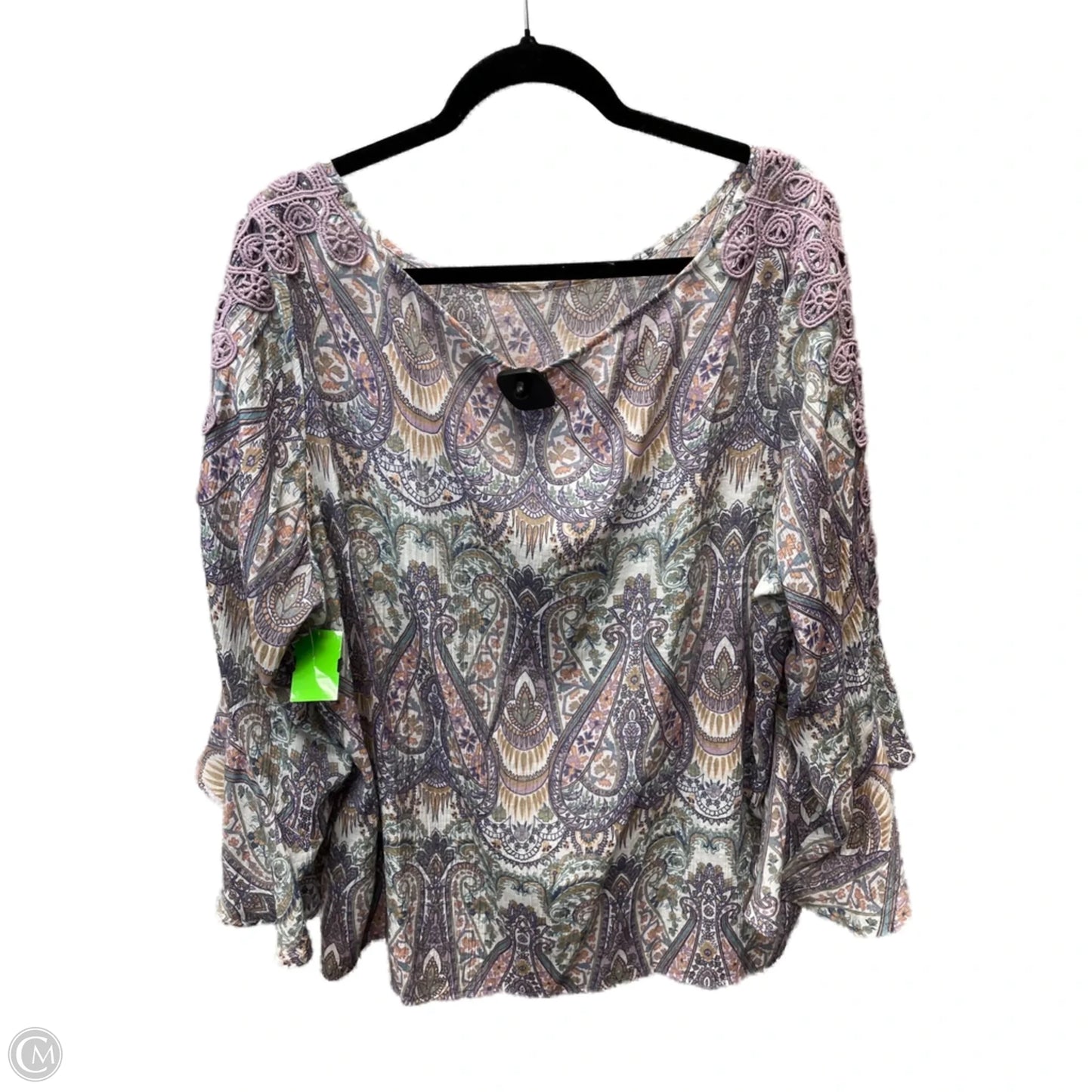 Top Long Sleeve By Clothes Mentor In Purple, Size: 2x